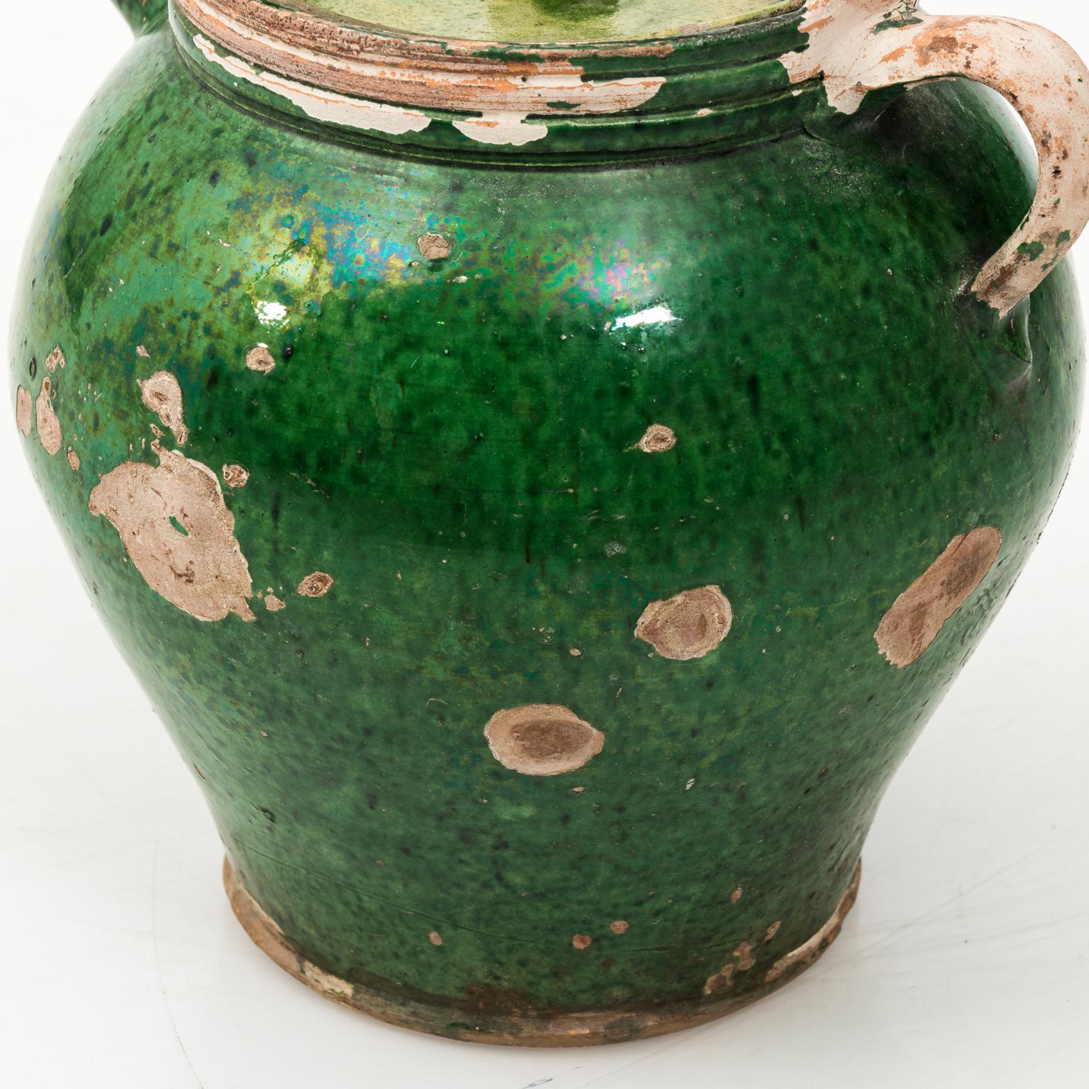 19th Century Green Painted French Confit Jug 6