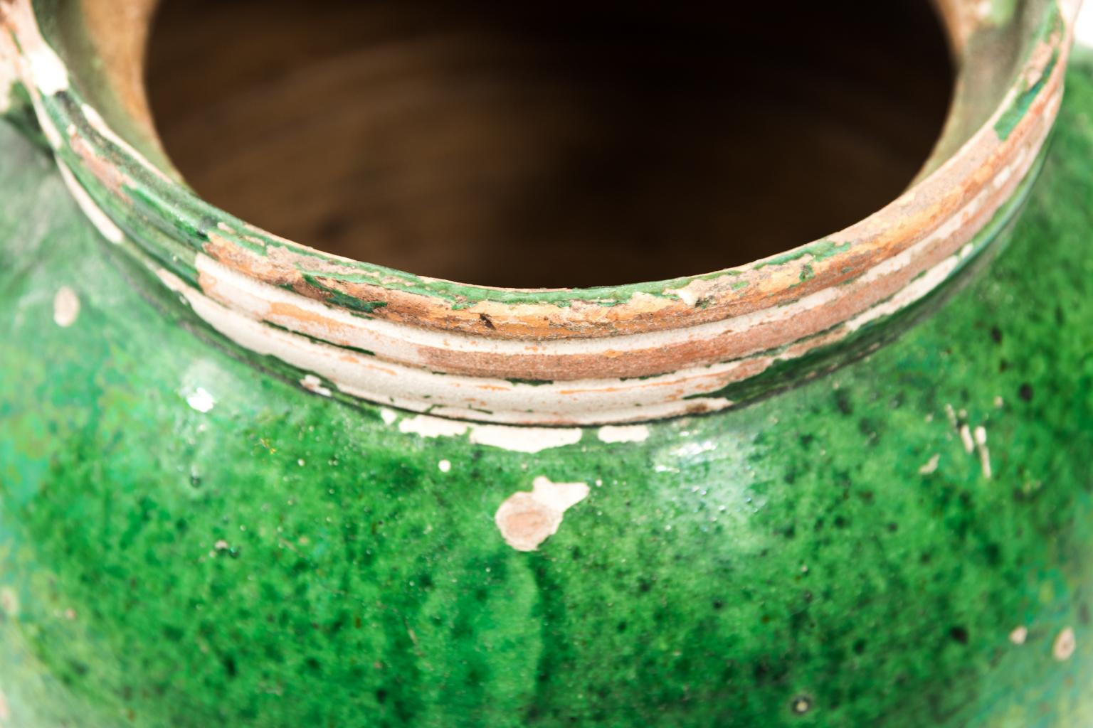 19th Century Green Painted French Confit Jug 3