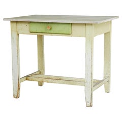 Antique 19th Century Green Painted Scandinavian Side Table