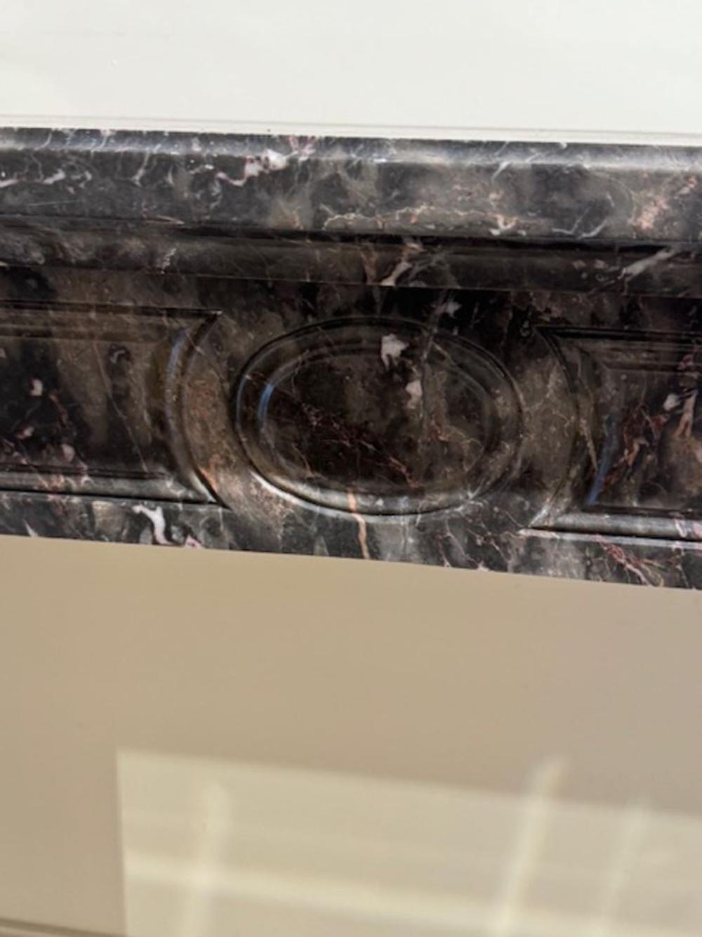 19th Century Grey Marble Mantel For Sale 1