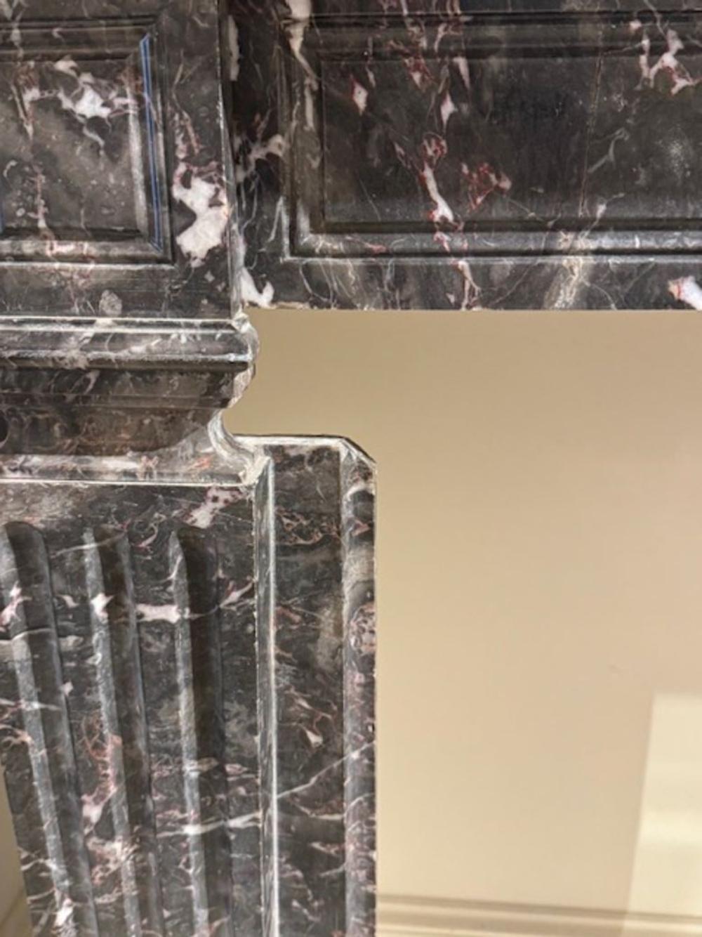 19th Century Grey Marble Mantel For Sale 2