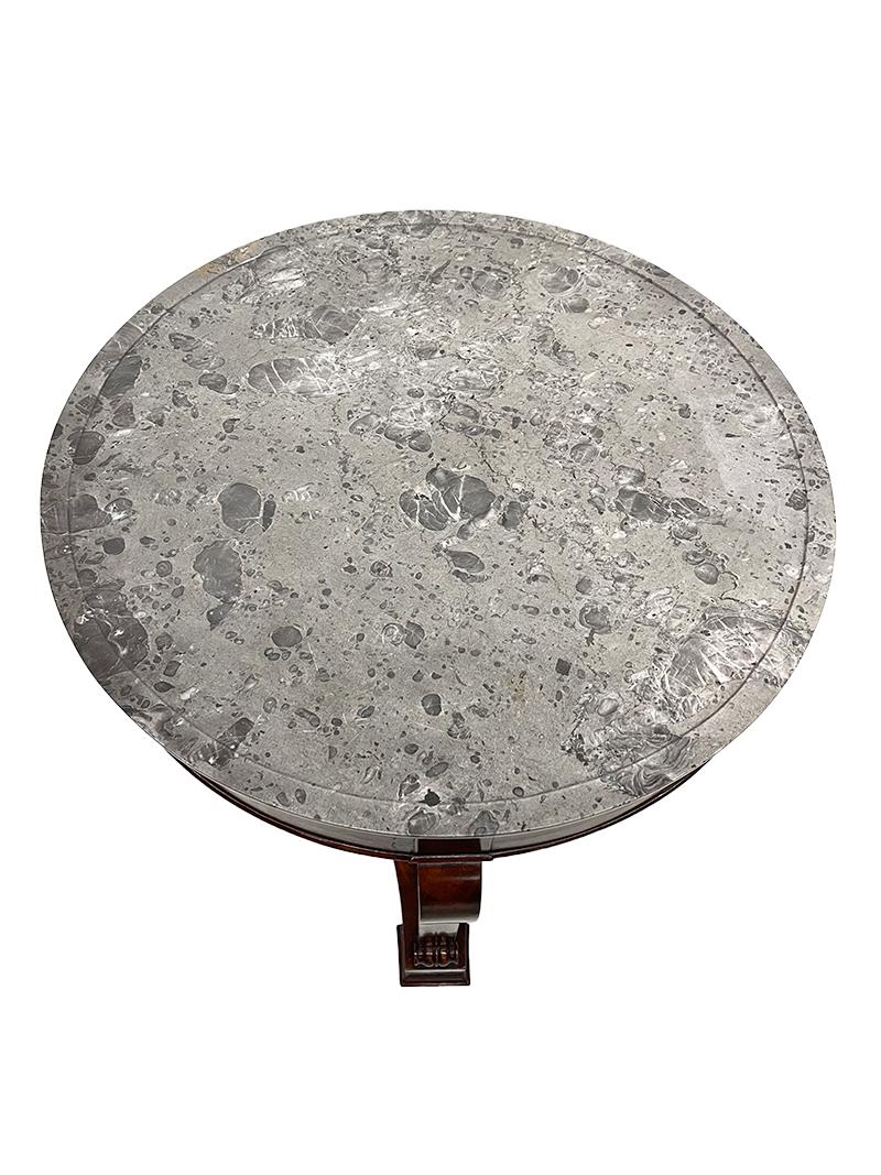 19th Century Charles X grey marble top table For Sale 2