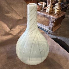 Graue Celadon-Vase aus glasiertem chinesischem Porzellan, 19. Jahrhundert
