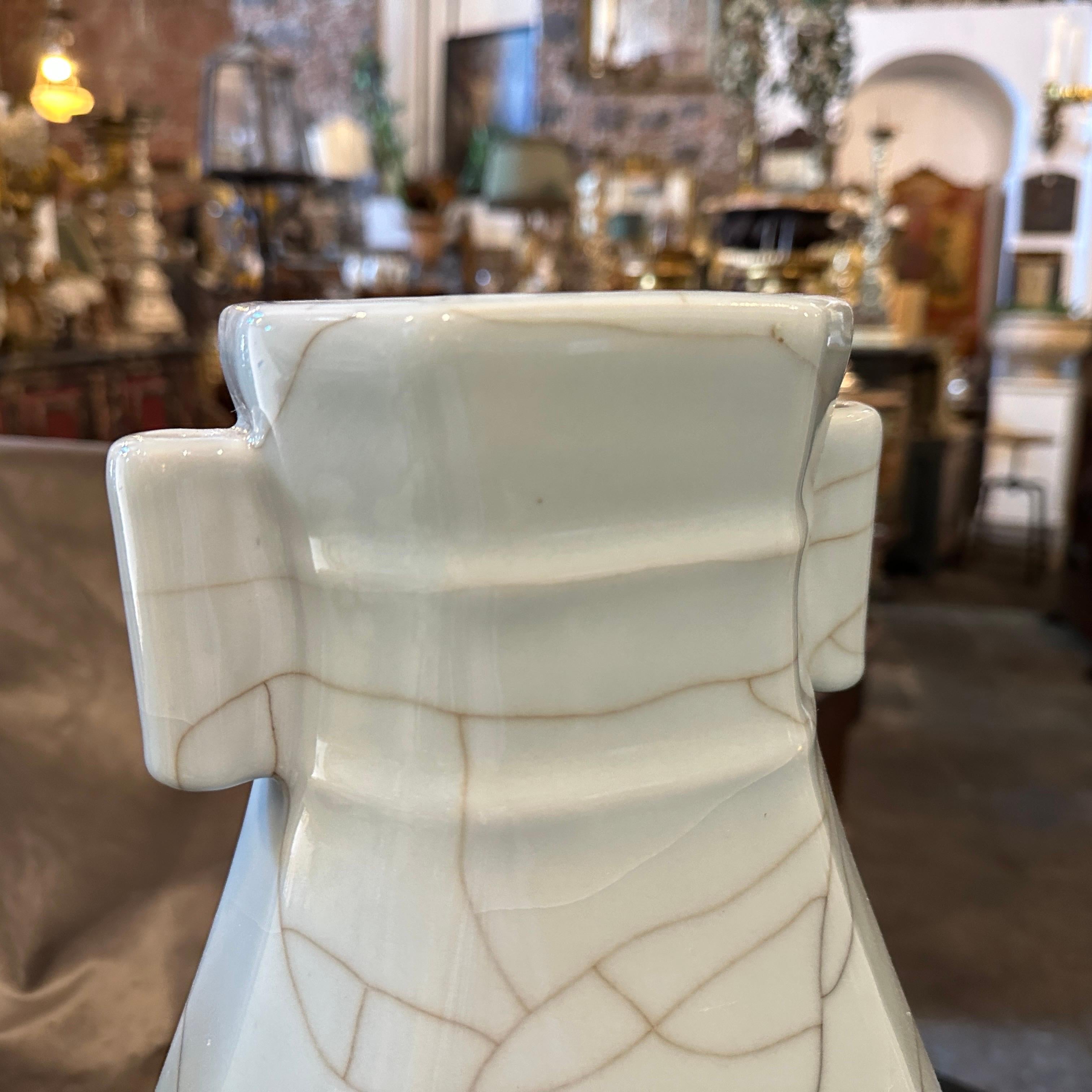 19th Century Greyish Celadon Glazed Chinese Porcelain Vase For Sale 8