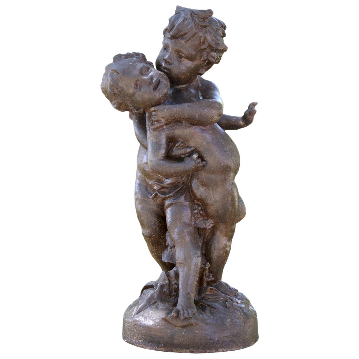 19th Century, Group of Love Intertwined Cast Iron For Sale