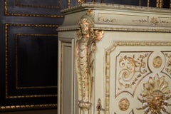 Antique 19th Century Gründerzeit Chest of Drawers with Figures beech hand carved