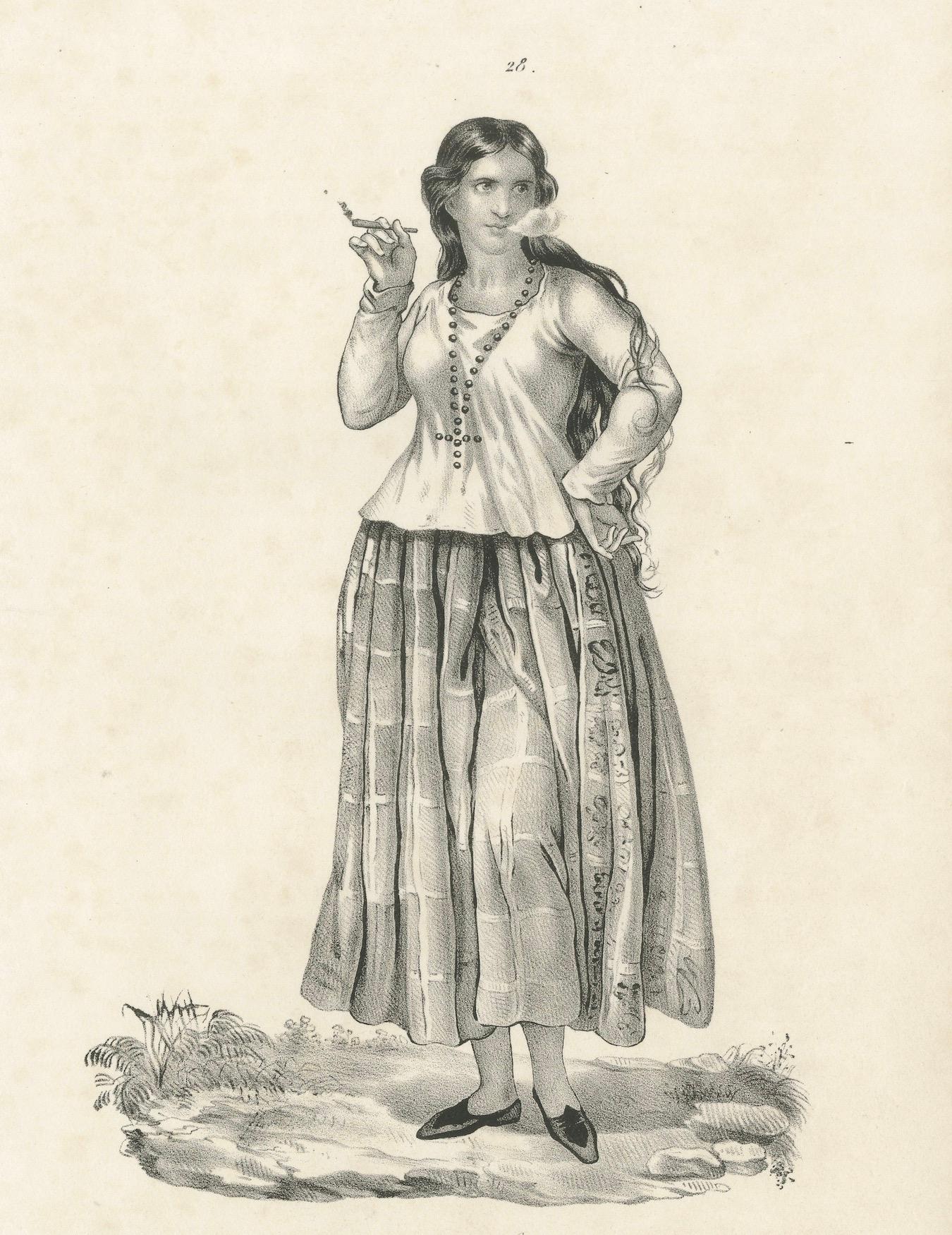 Título: Litografía de traje del siglo XIX de Guam - Angela, mujer de la isla de Gubam

Descripción:  Esta exquisita litografía titulada 