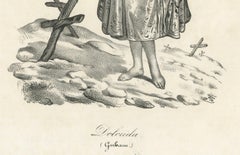 19th Century Guam Mourning Costume Lithograph – Dolorida, Gubam Island