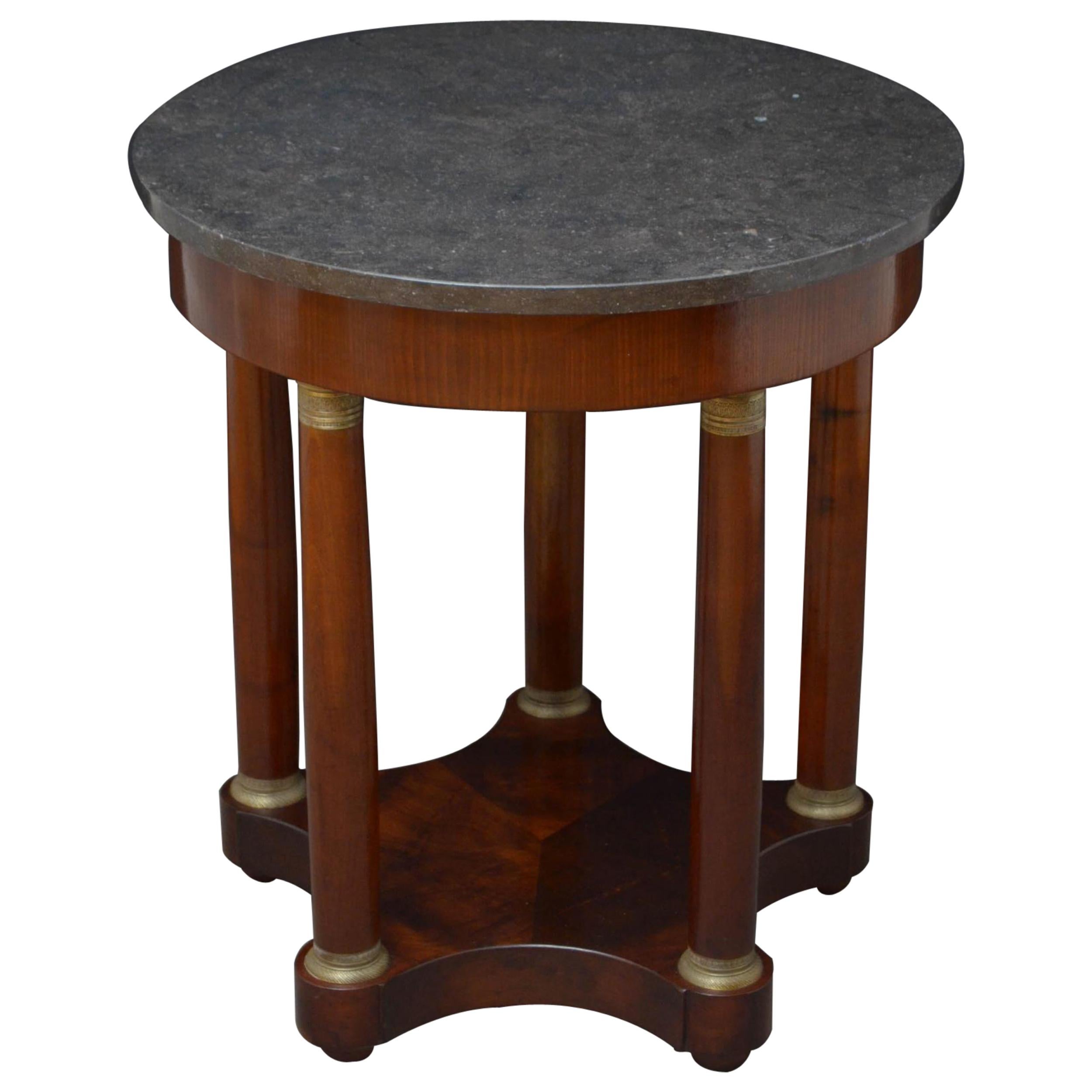 19th Century Gueridon Table in Mahogany For Sale