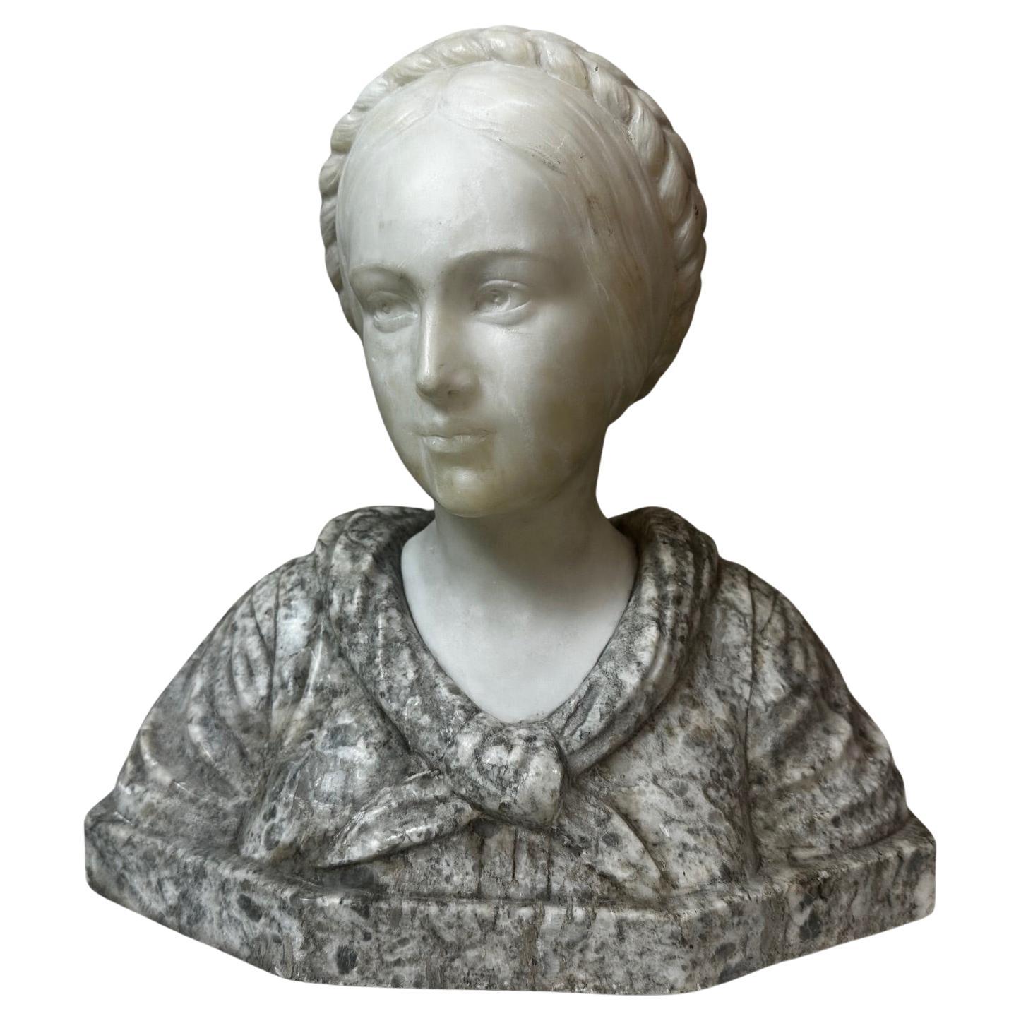 19th century Guglielmo Pugi Marble Women Sculpture, 1890s
