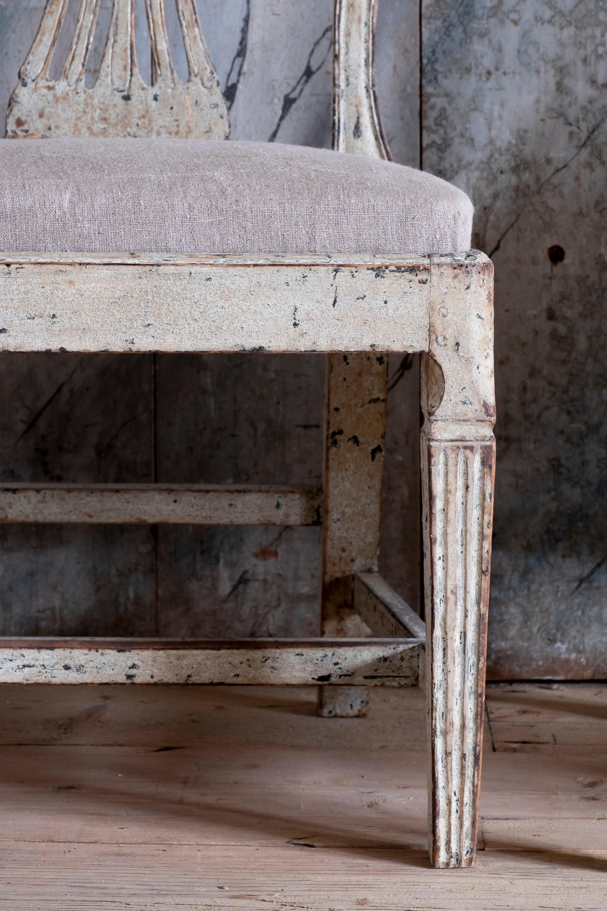 Hand-Crafted 19th Century Gustavian Ax Chairs