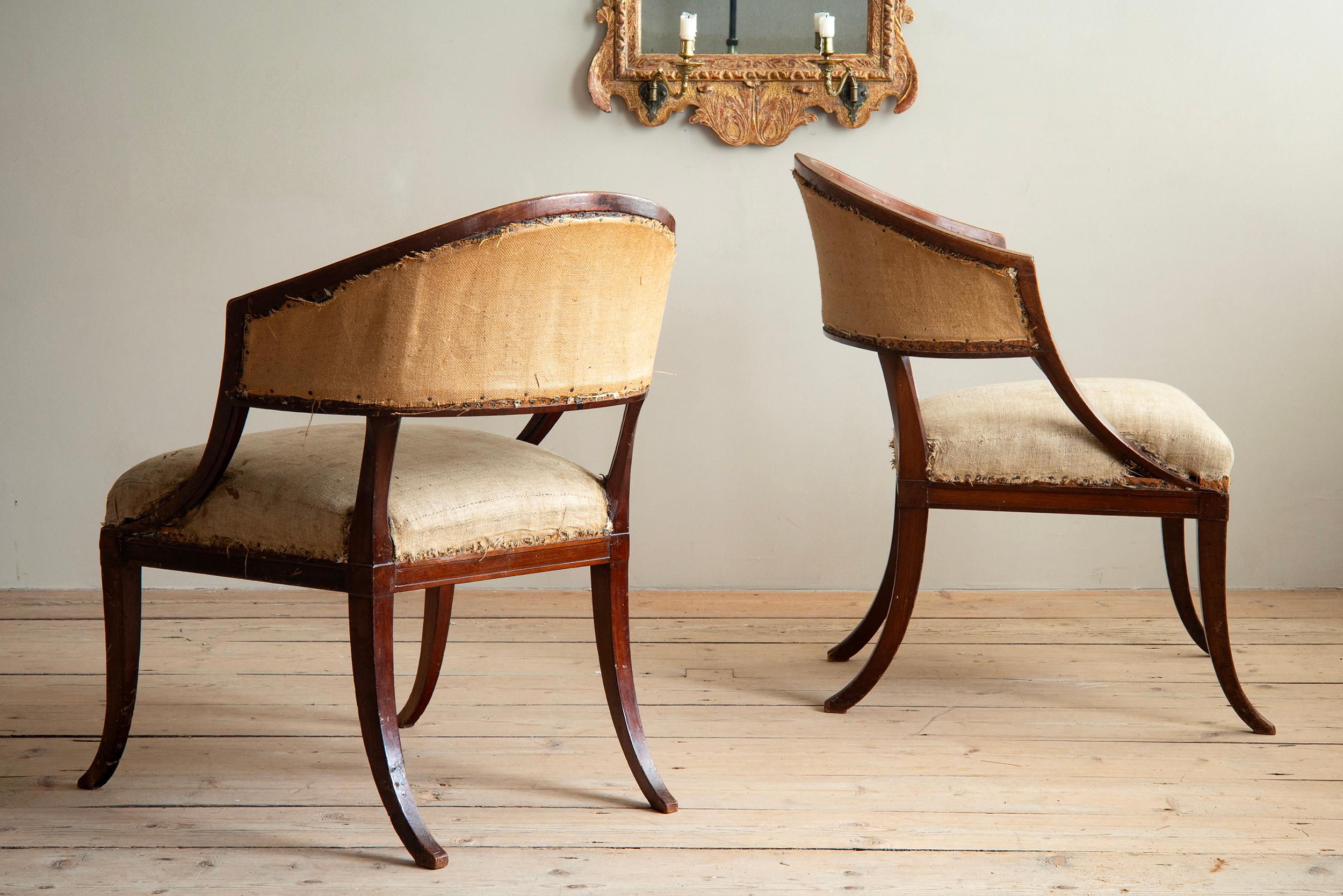 19th Century Gustavian Barrel Back Chairs For Sale 5