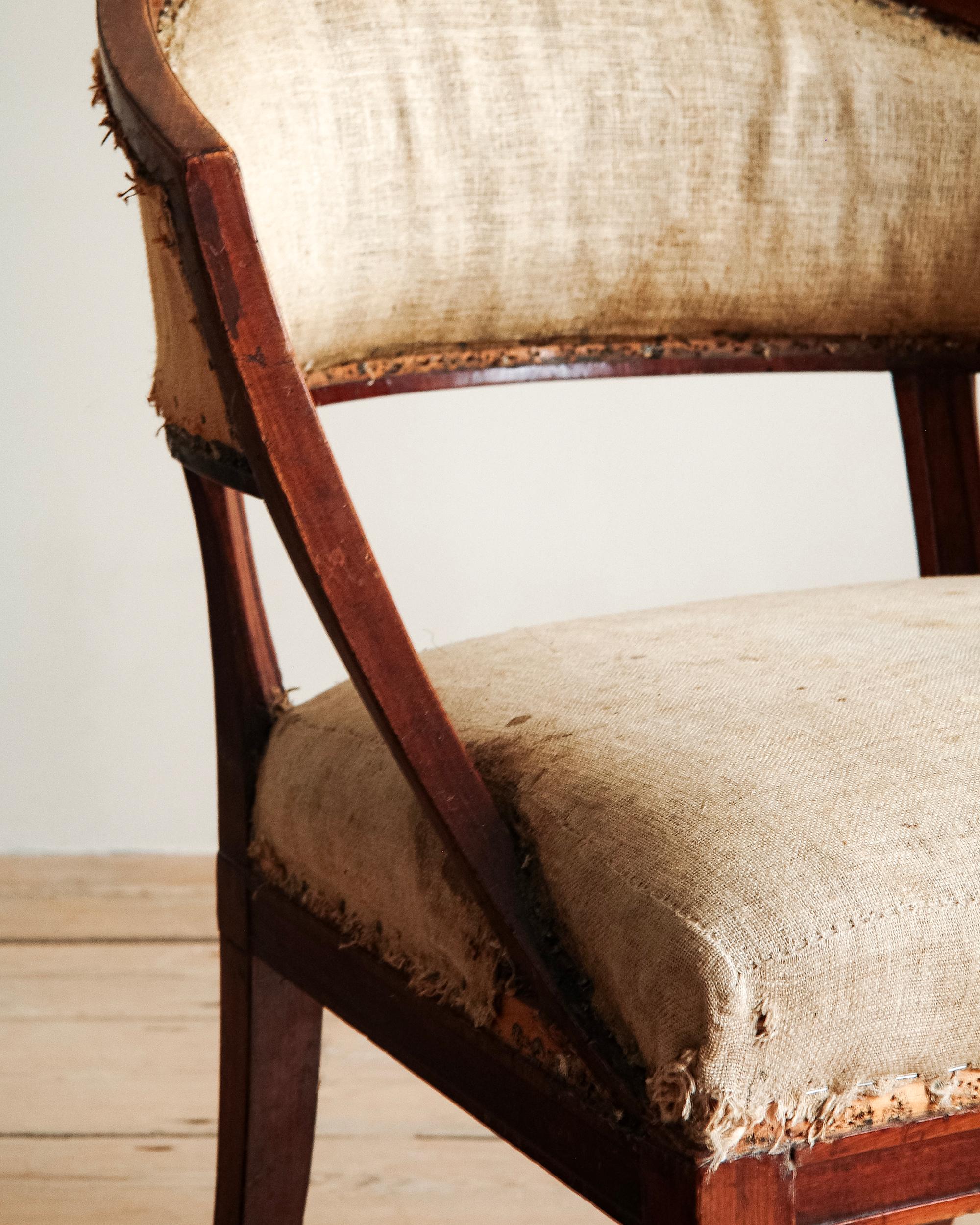 Swedish 19th Century Gustavian Barrel Back Chairs For Sale