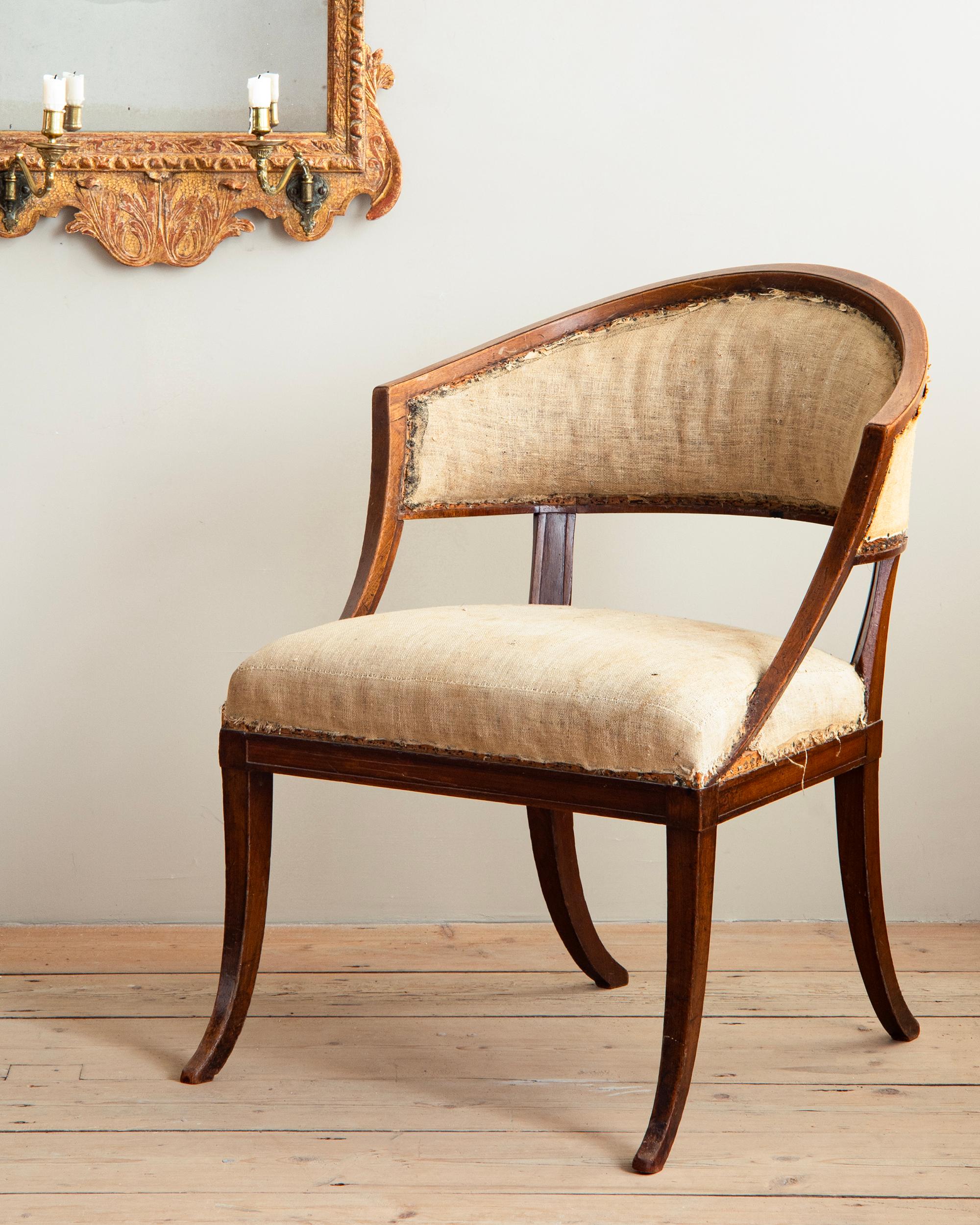 19th Century Gustavian Barrel Back Chairs For Sale 3