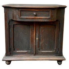 19th Century Gustavian Black Painted Nightstand or Console