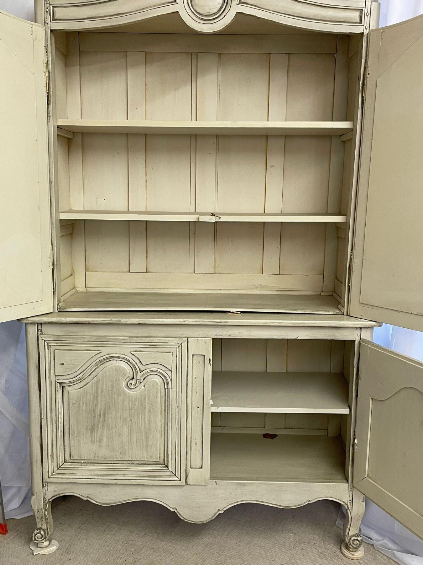 Bibliothèque gustavienne du 19ème siècle, armoire, miroir vieilli, français en vente 7