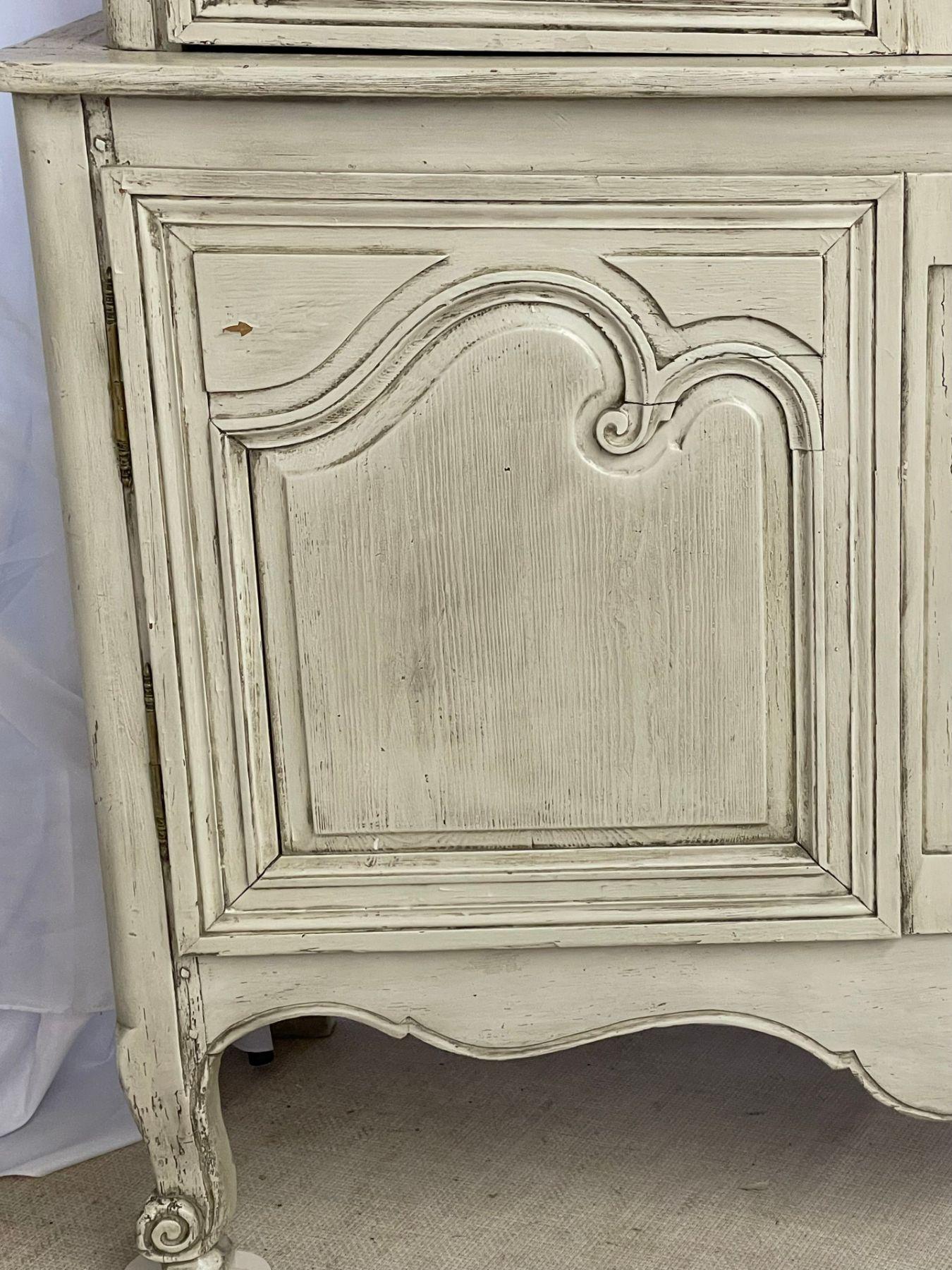 Bibliothèque gustavienne du 19ème siècle, armoire, miroir vieilli, français en vente 4