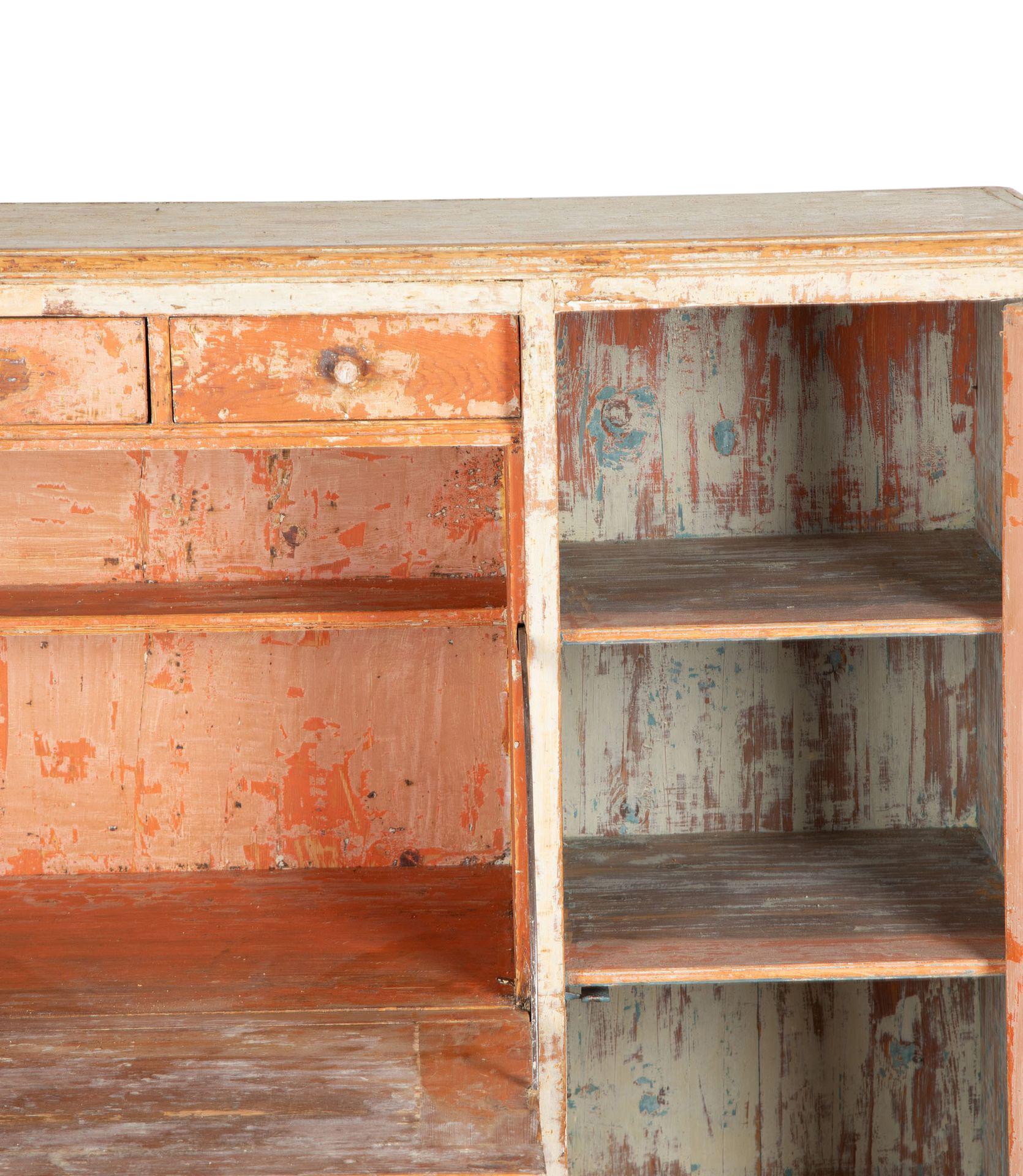 19th Century Gustavian Buffet with Fall Front Desk For Sale 7