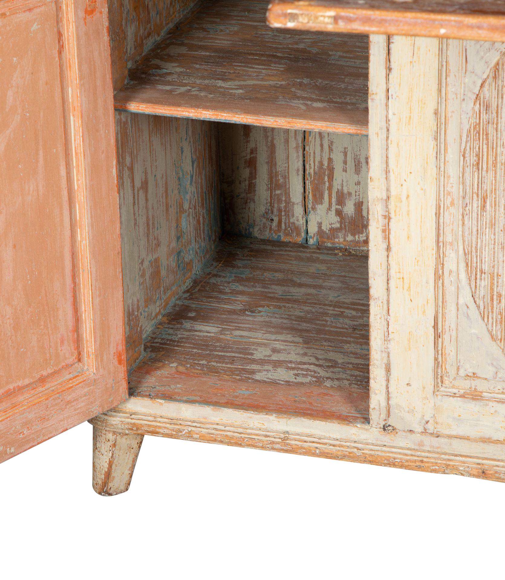 19th Century Gustavian Buffet with Fall Front Desk For Sale 1