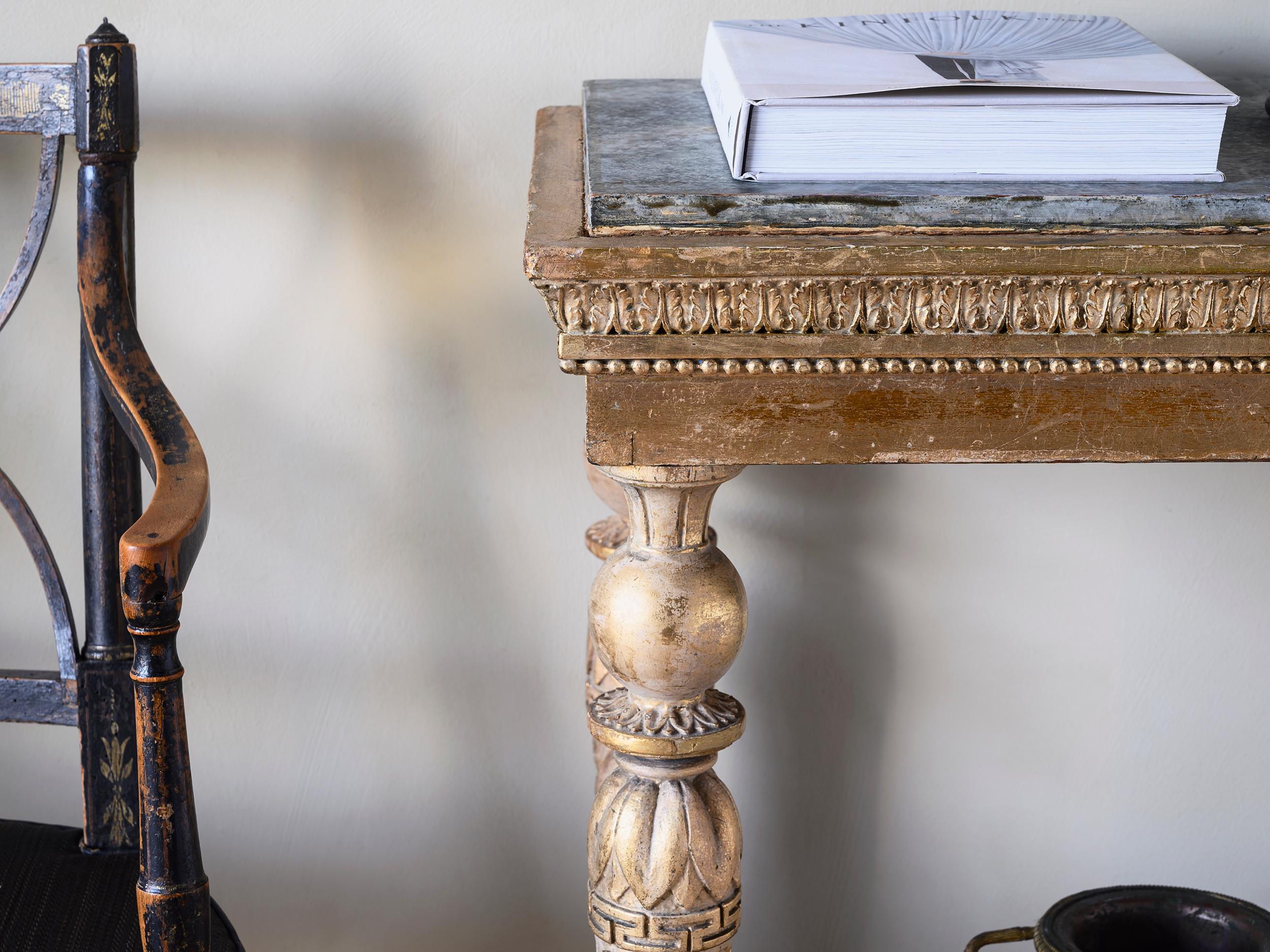 Gustavien Table console gustavienne du XIXe siècle en vente