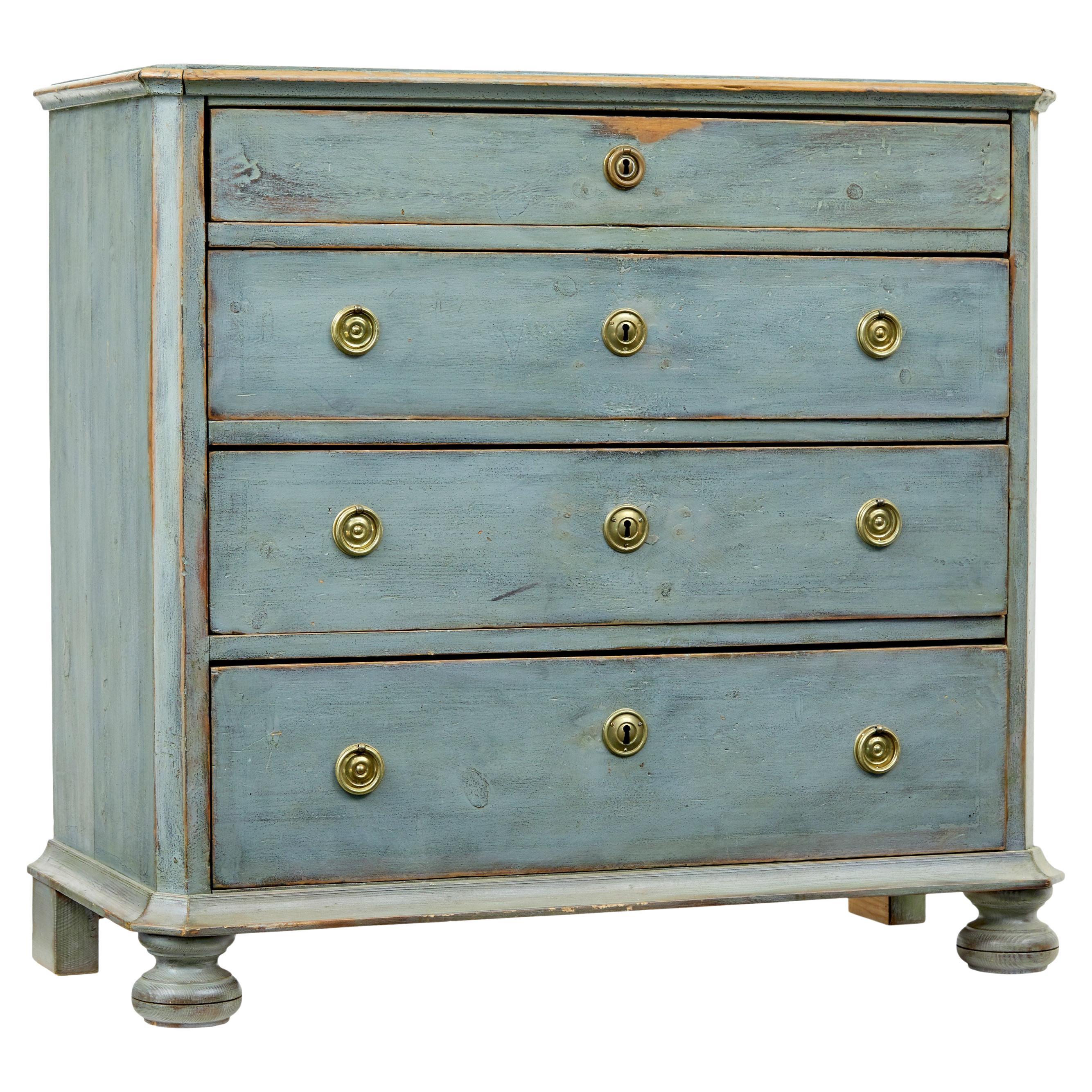 19th century Gustavian influenced chest of drawers For Sale