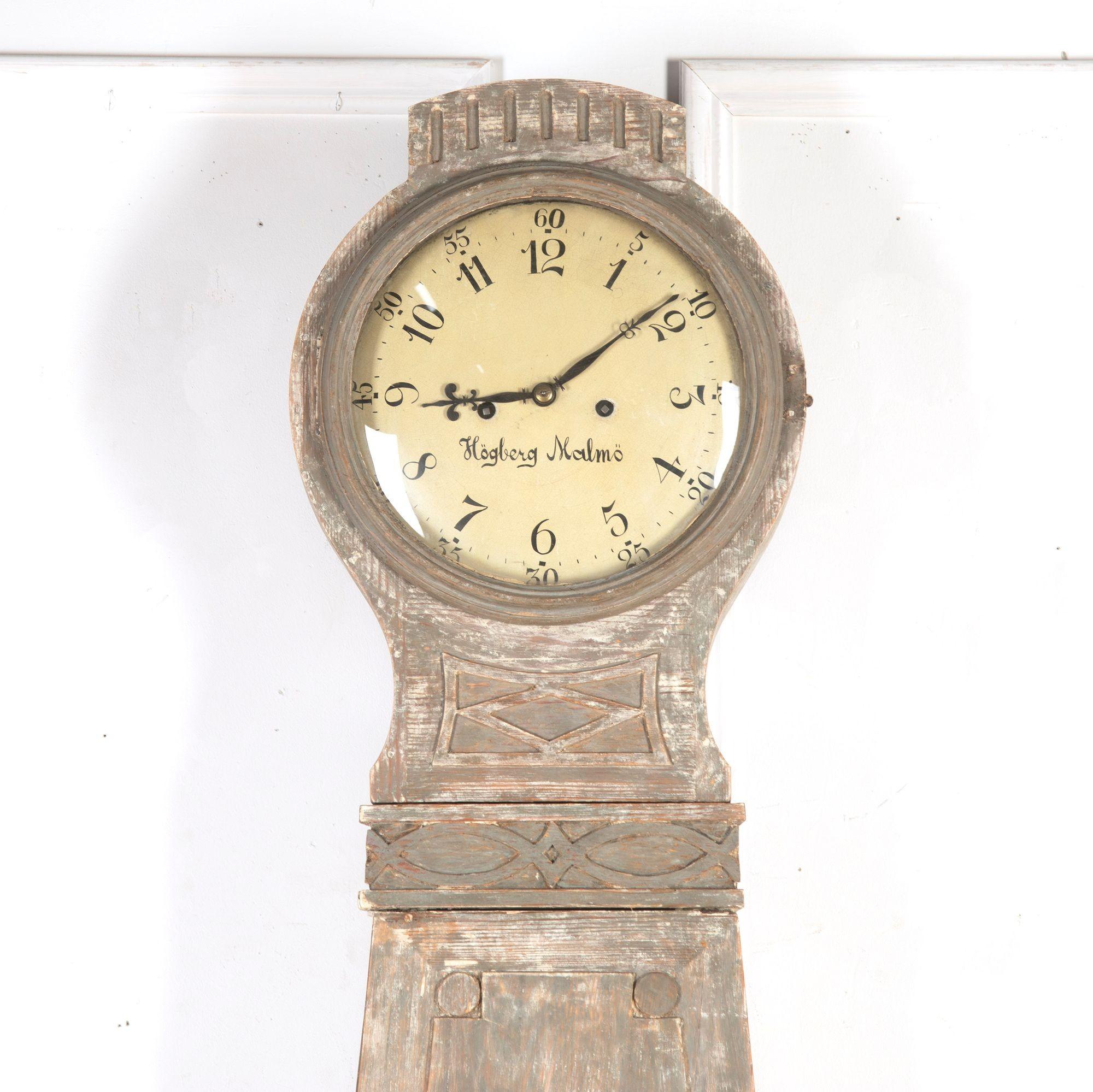 Suédois Horloge Gustavienne du 19ème siècle en vente