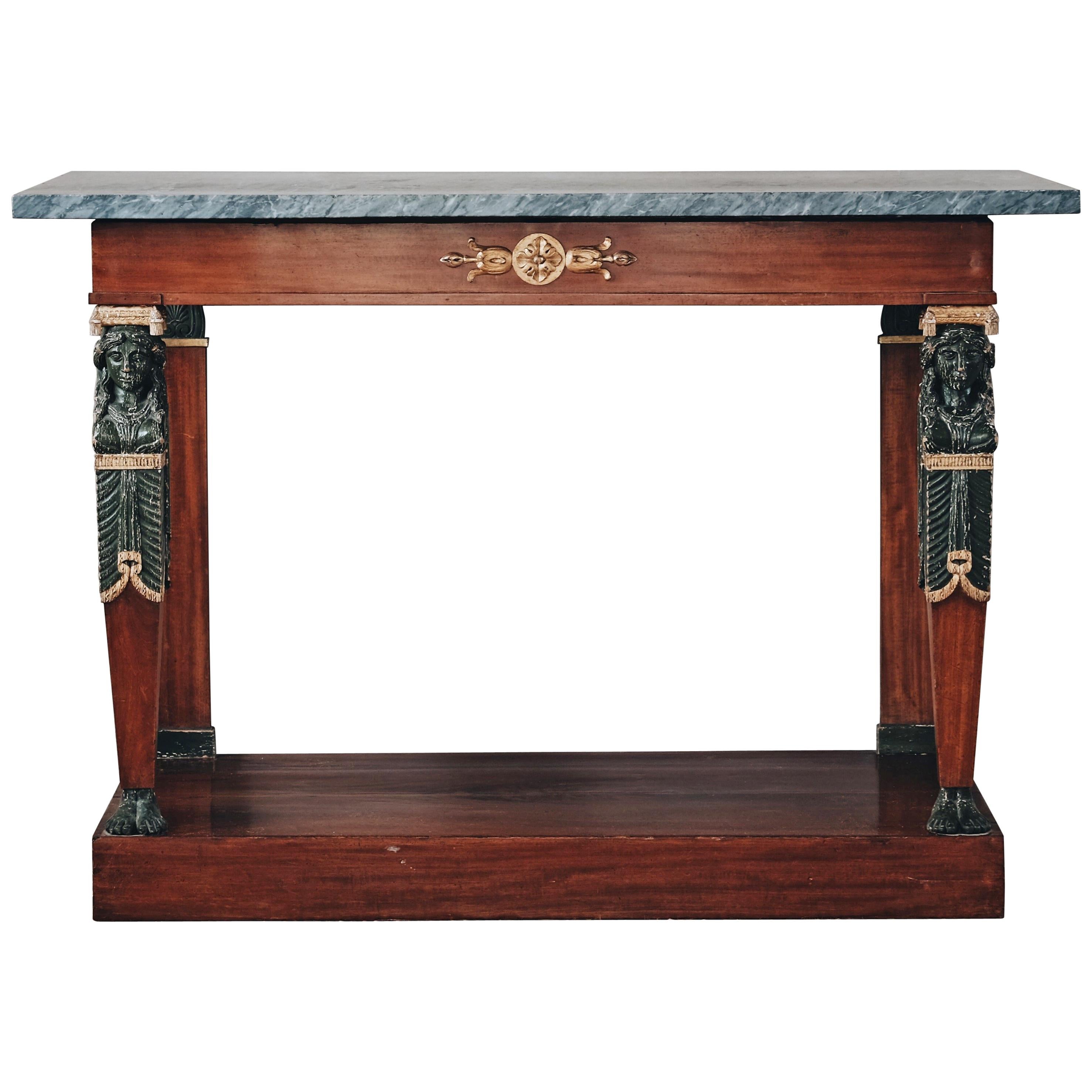 19th Century Gustavian Mahogany Console Table