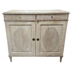 19th Century Gustavian Painted Sideboard Cabinet