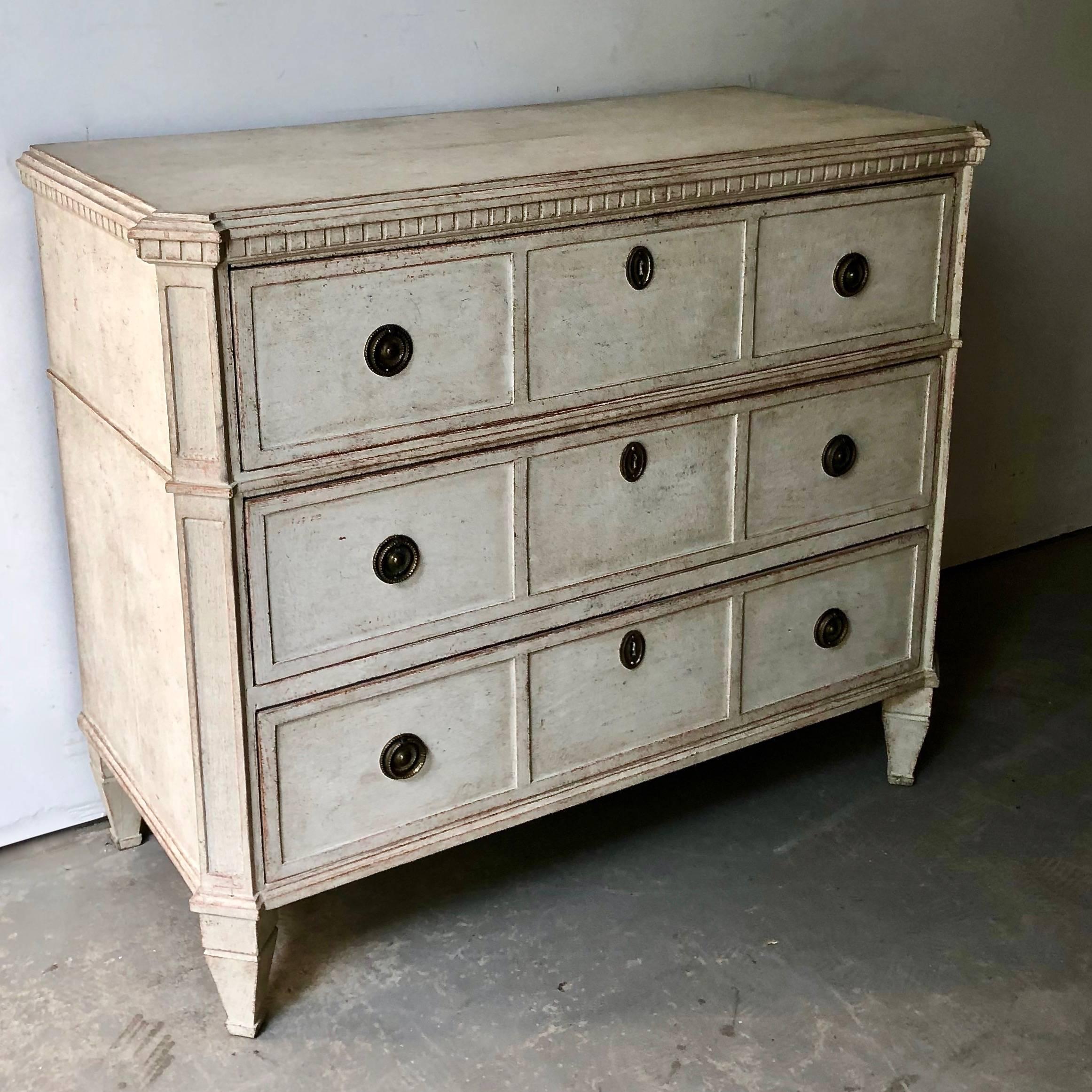 French 19th Century Gustavian Period Chest of Drawers