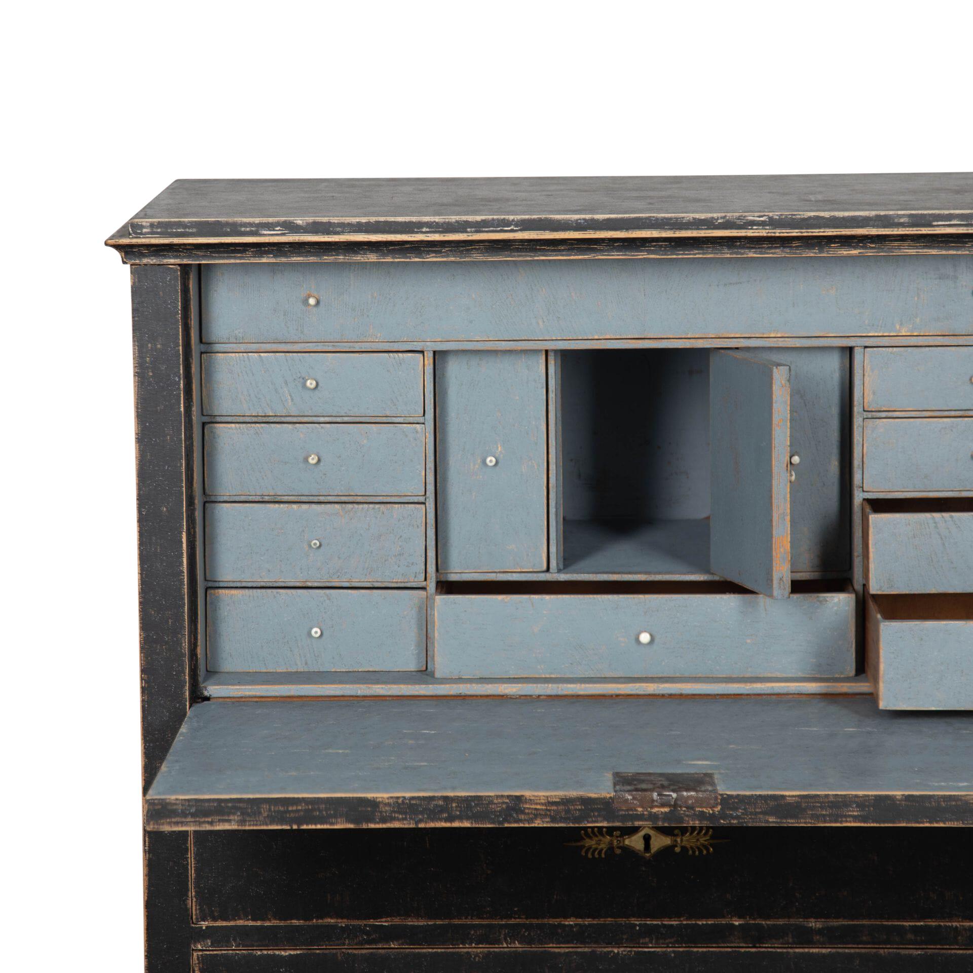 19th Century Gustavian Period Fall Front Cabinet 3