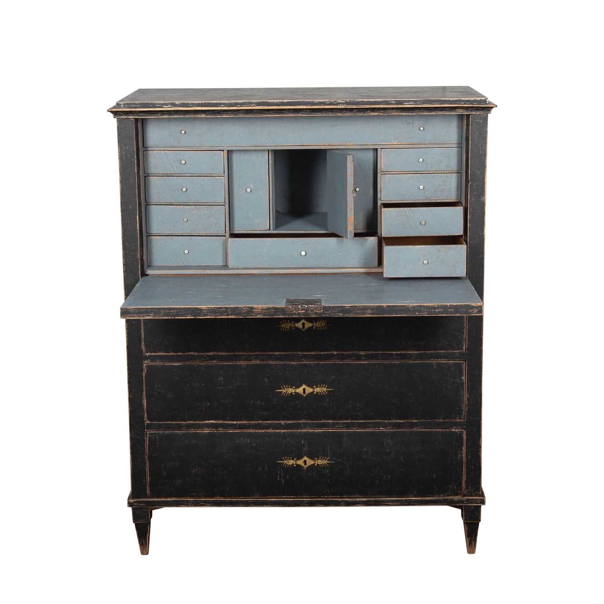19th Century Gustavian Period Fall Front Cabinet 4