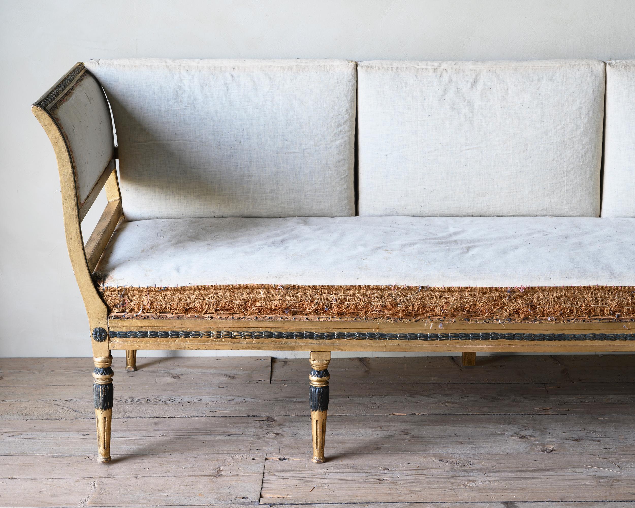 Wood 19th Century Gustavian Sofa For Sale