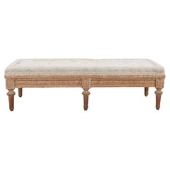 19th Century Gustavian Stool in Original Paint