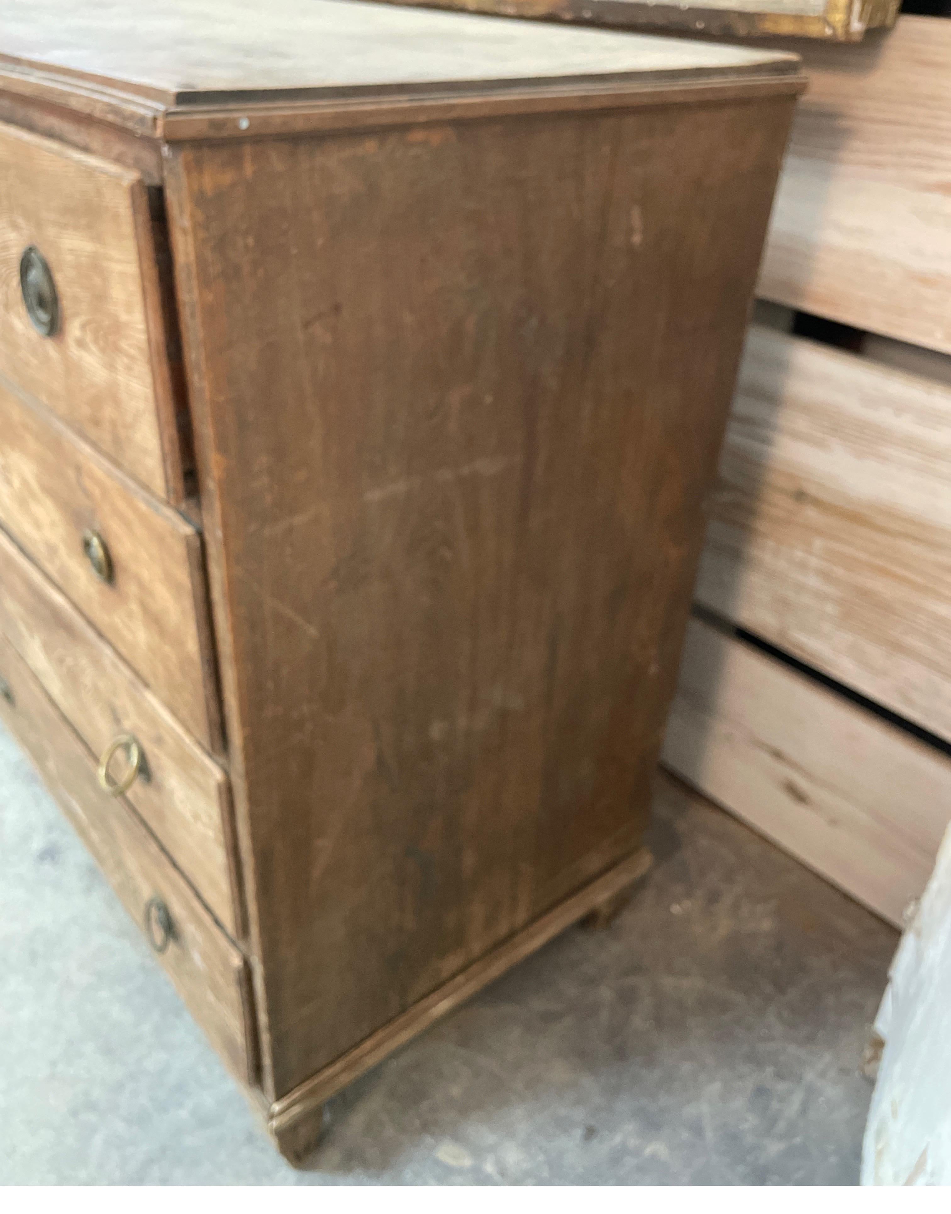 19th Century, Gustavian Style Pine Chest of Drawers from Sweden 8