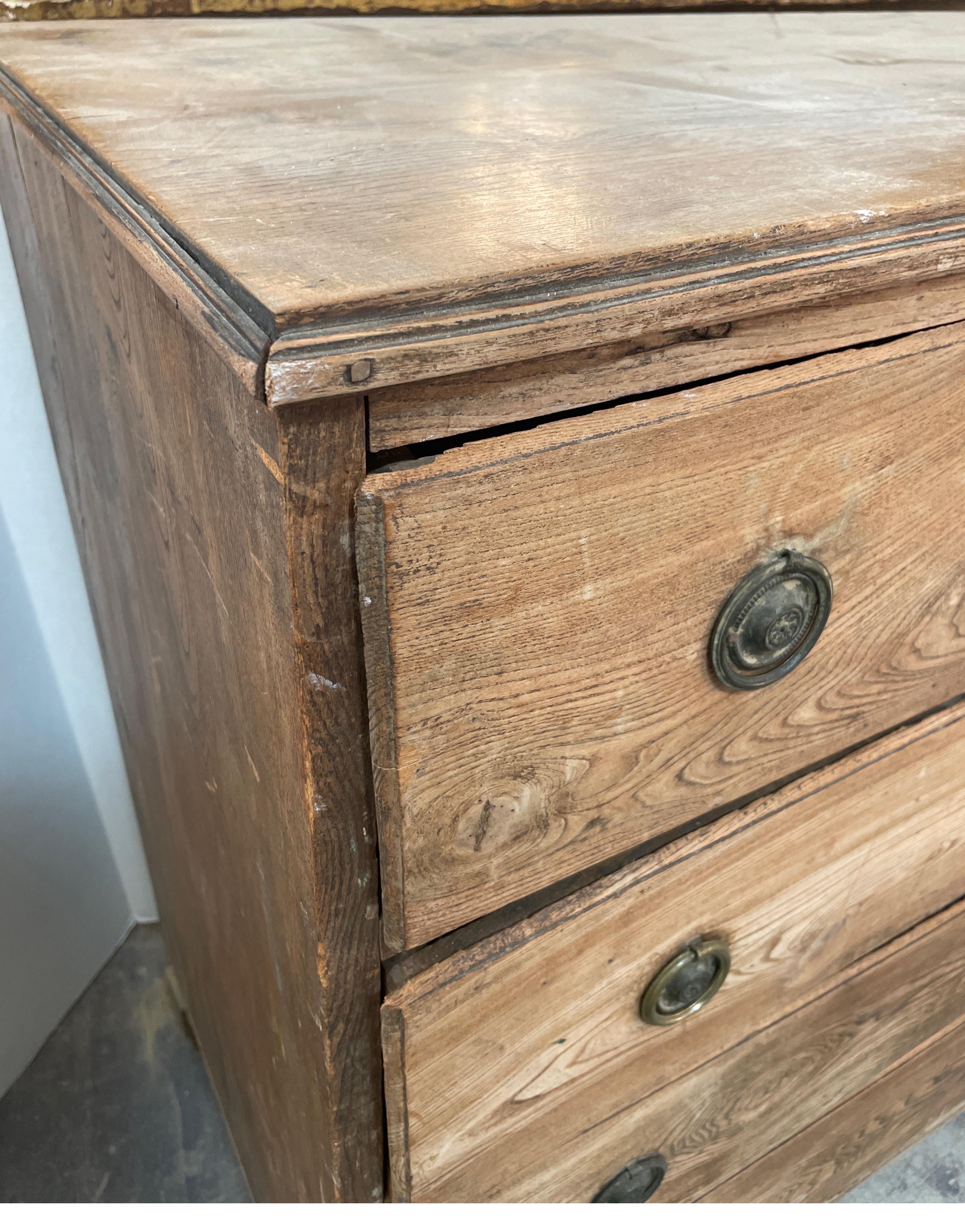 19th Century, Gustavian Style Pine Chest of Drawers from Sweden In Good Condition In Houston, TX