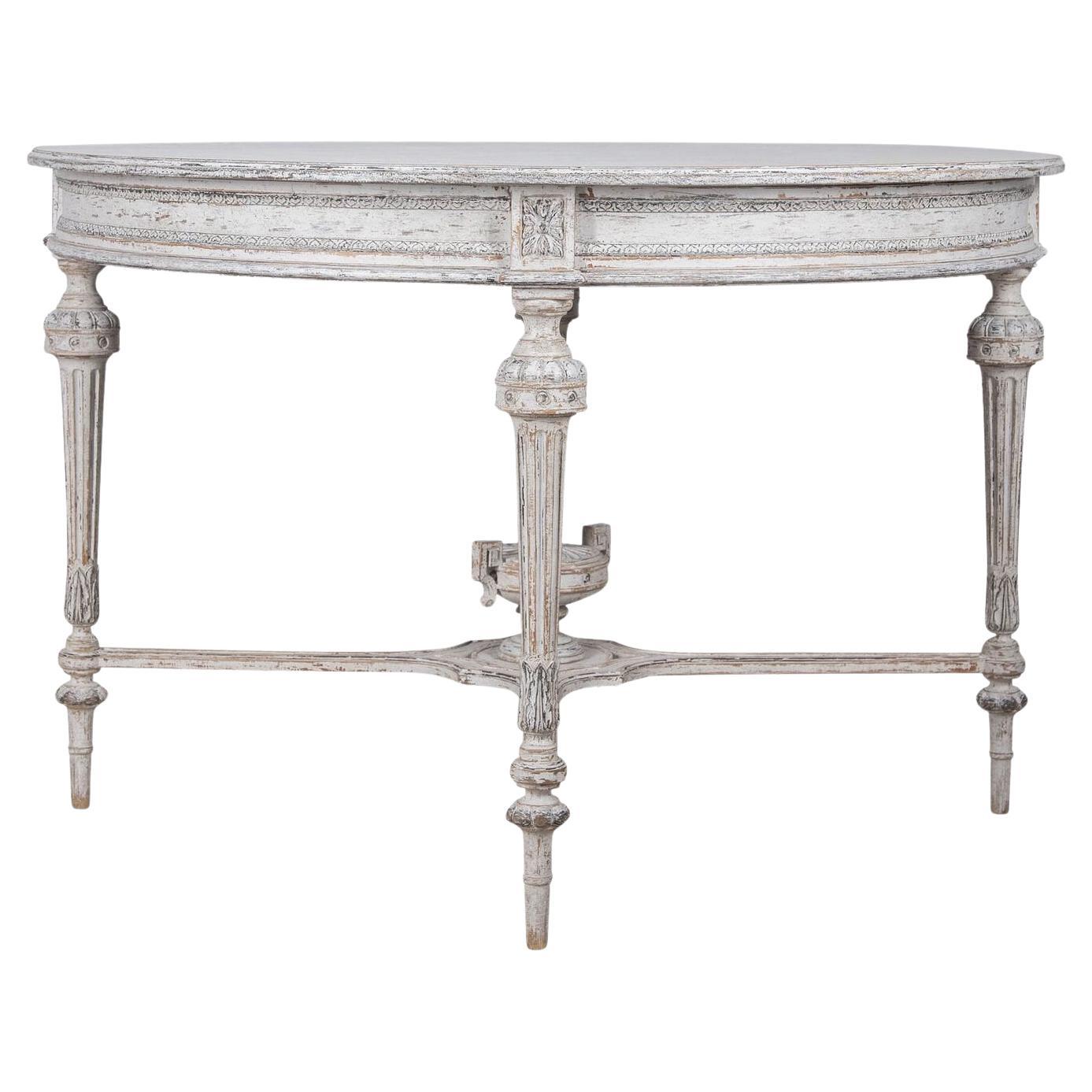 19th Century Gustavian Style Round Table For Sale