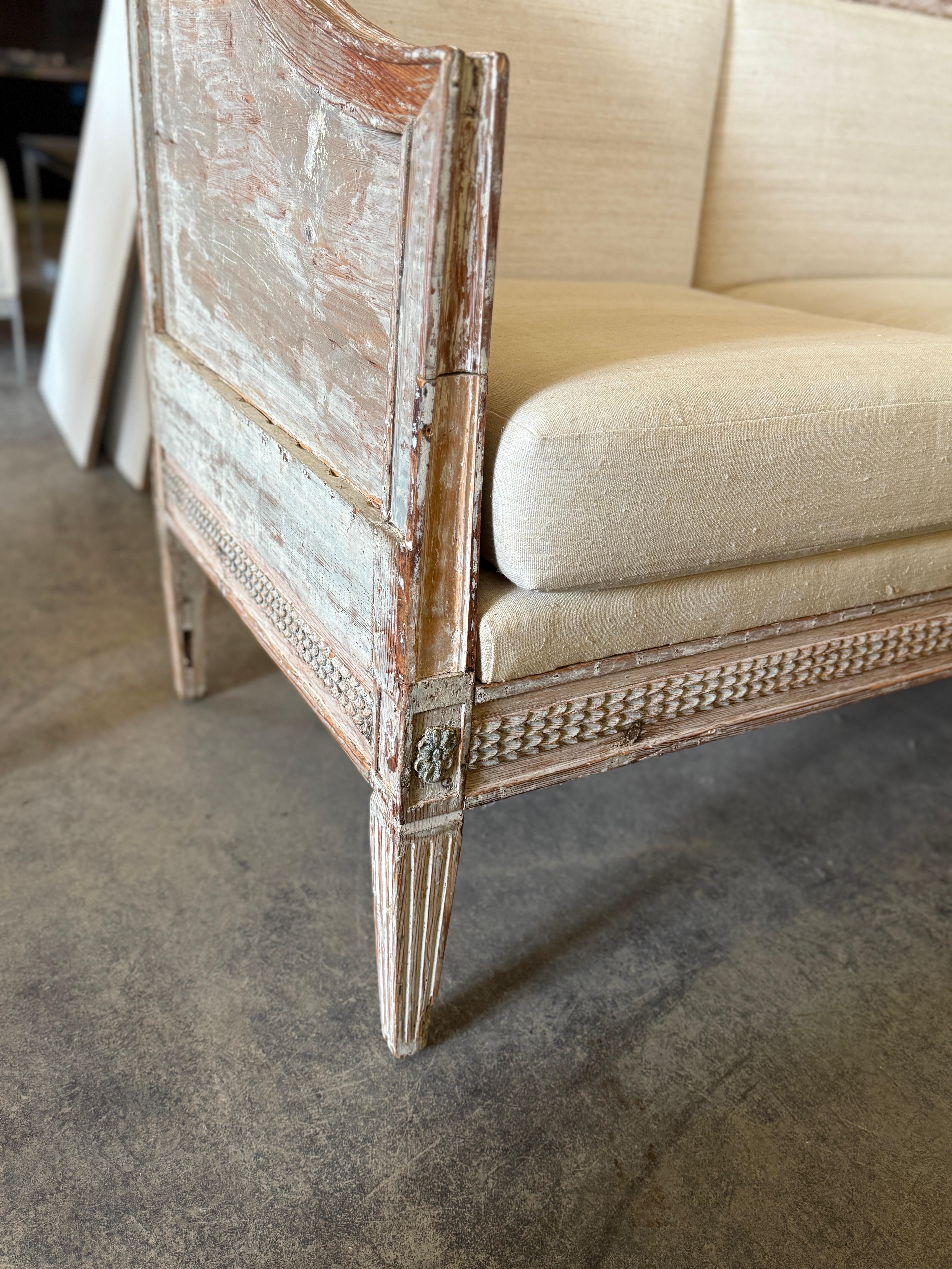 Canapé-lit suédois de style gustavien du XIXe siècle en vente 2