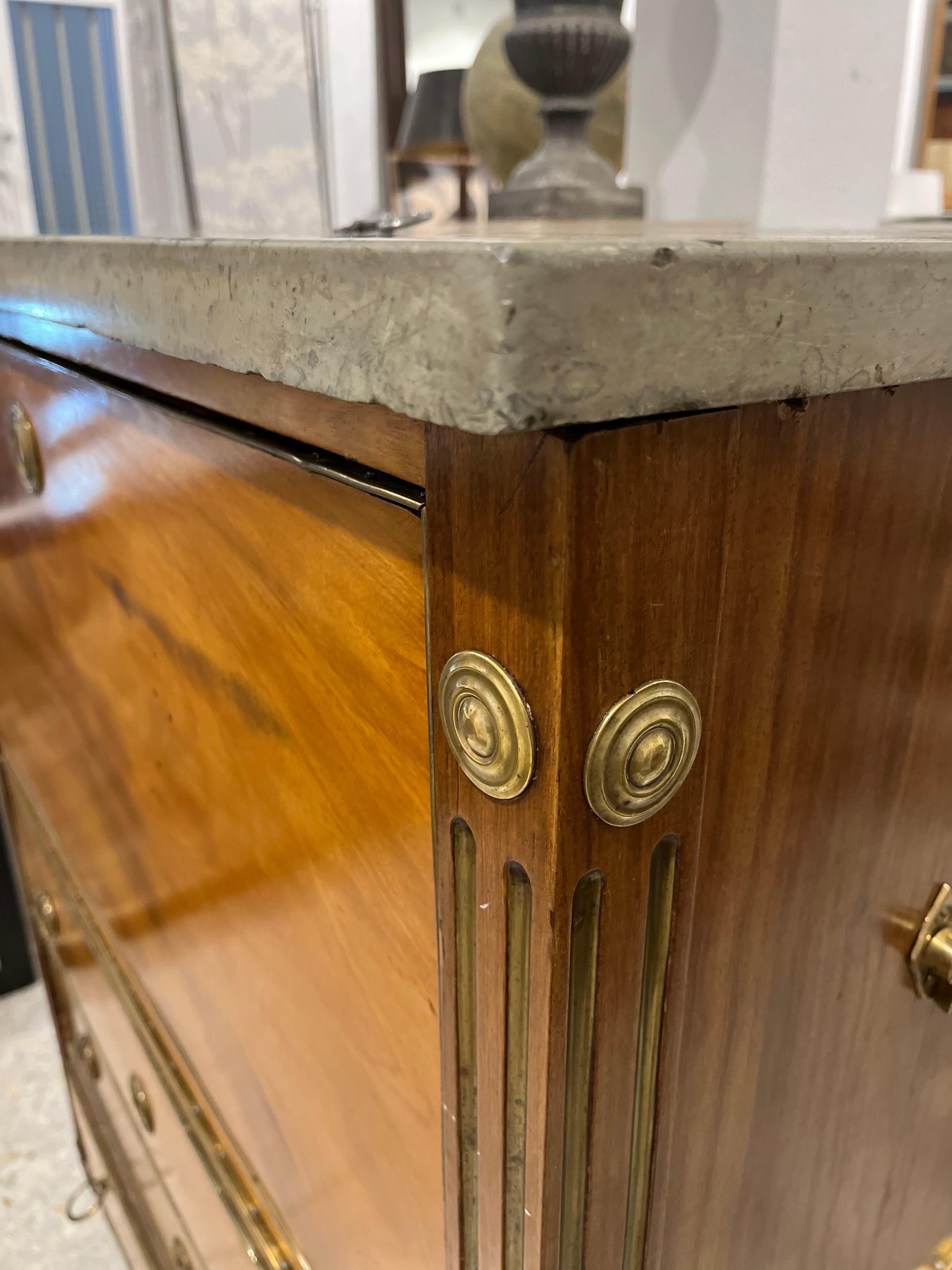 19th Century Gustavian Style  Walnut Secretaire Avatant For Sale 10