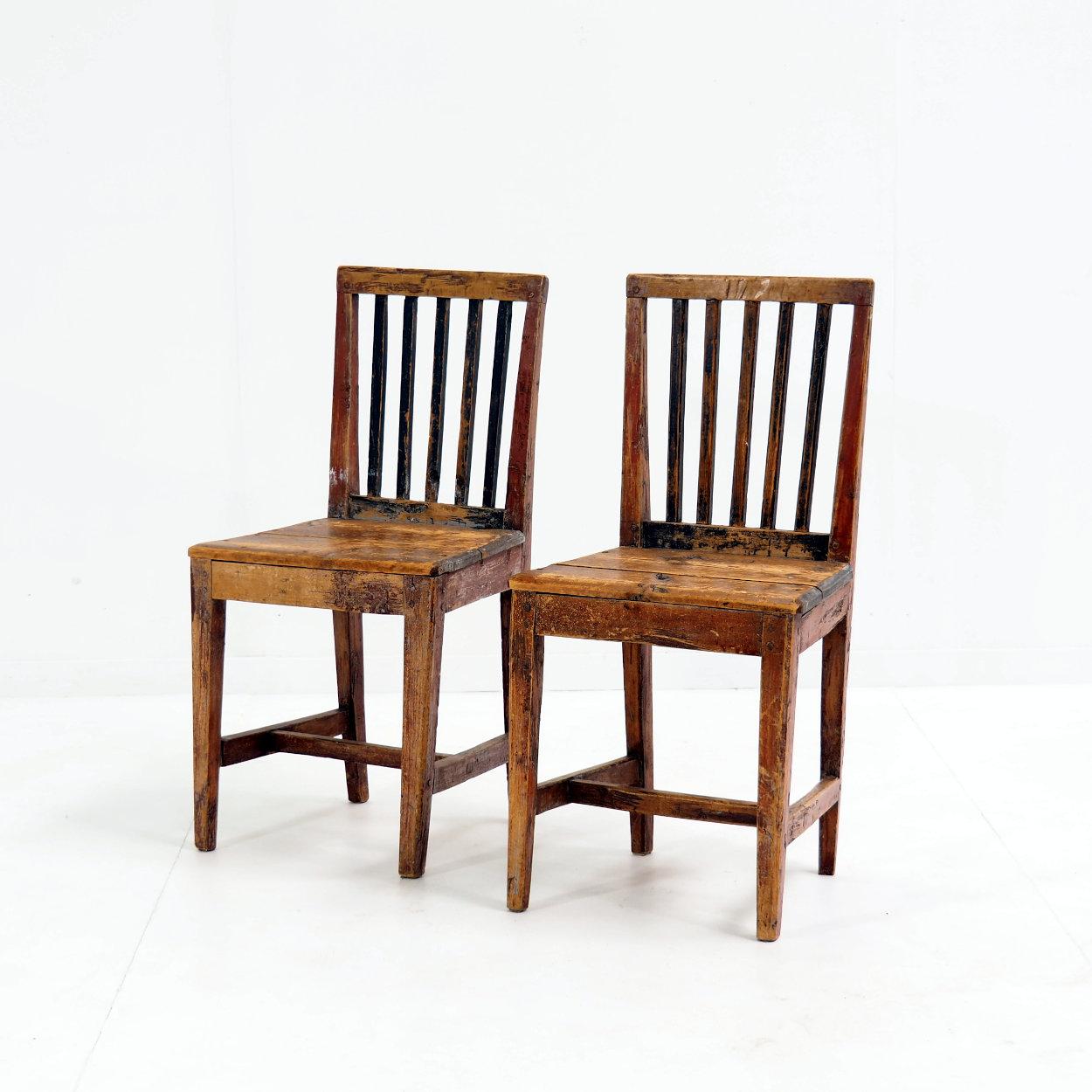 19th Century Gustavian Styled Country House Side Chairs, Sweden In Good Condition For Sale In Beerse, VAN