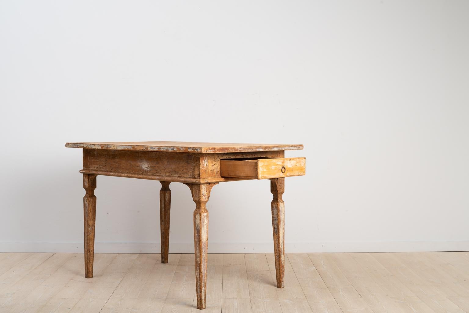 Swedish 19th Century Gustavian Styled Folk Art Table