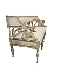 Divano svedese gustaviano del XIX secolo