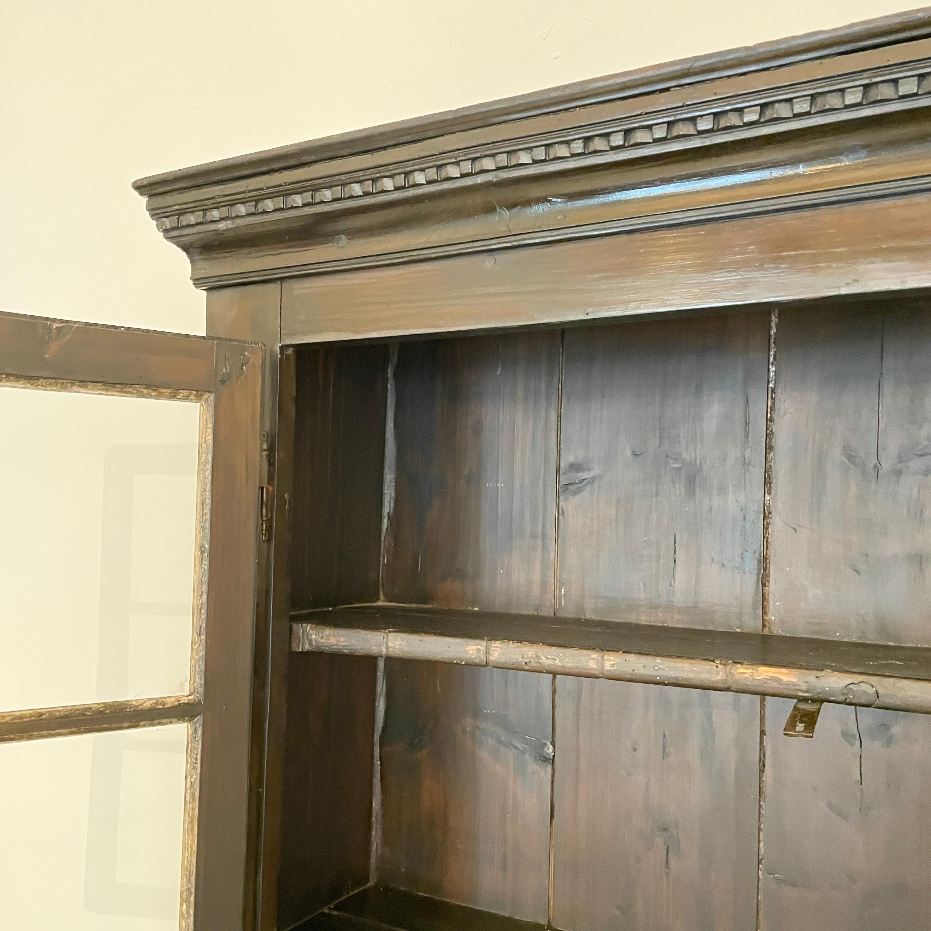 19th Century Gustavian Tall Black Writing Desk Secretaire, Sweden 1820 In Good Condition In Berlin, DE