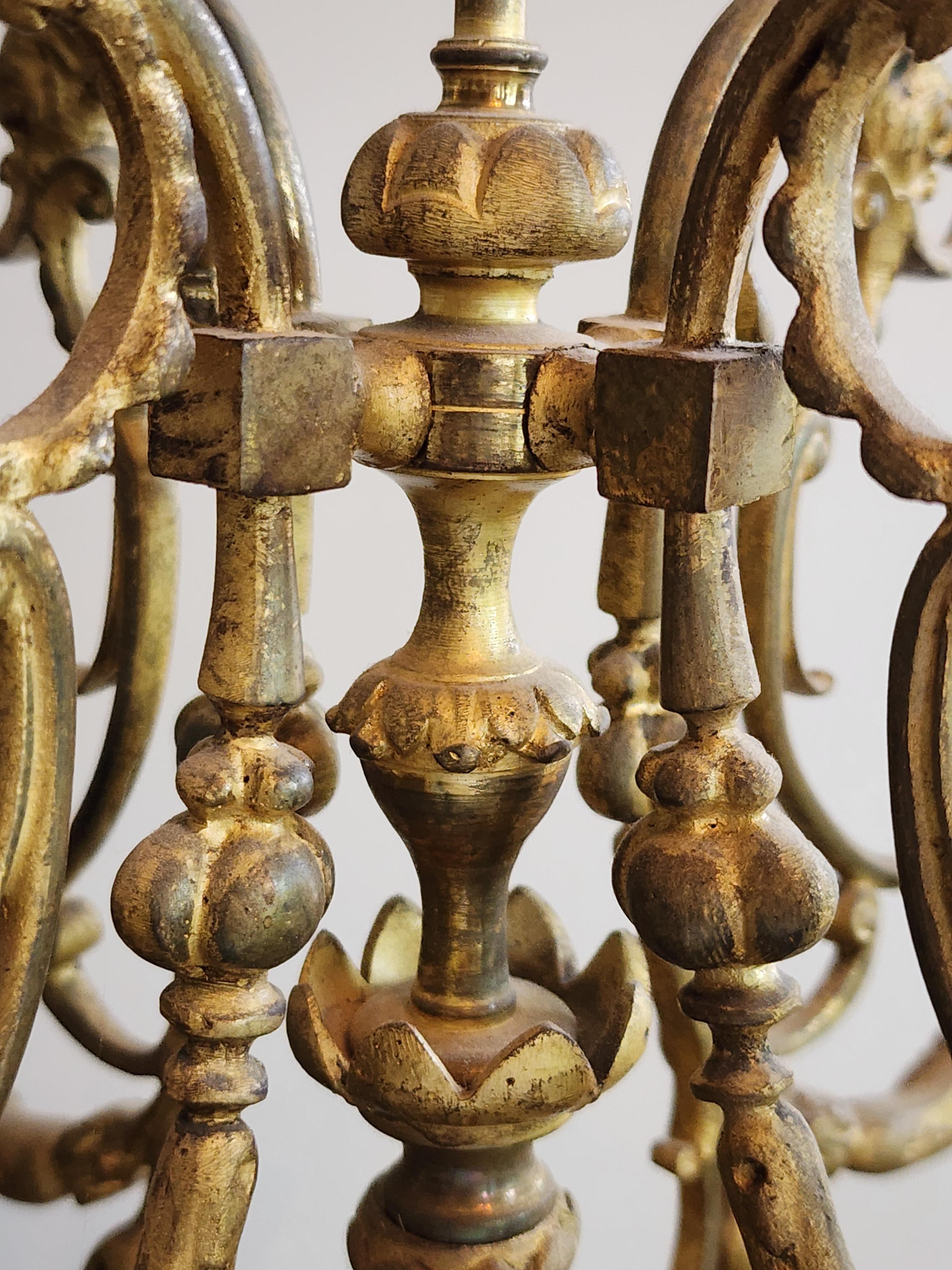 19th Century H Luppens & Cei Brussels Copper Brass Clock Candelabra Triunity- 3 For Sale 3