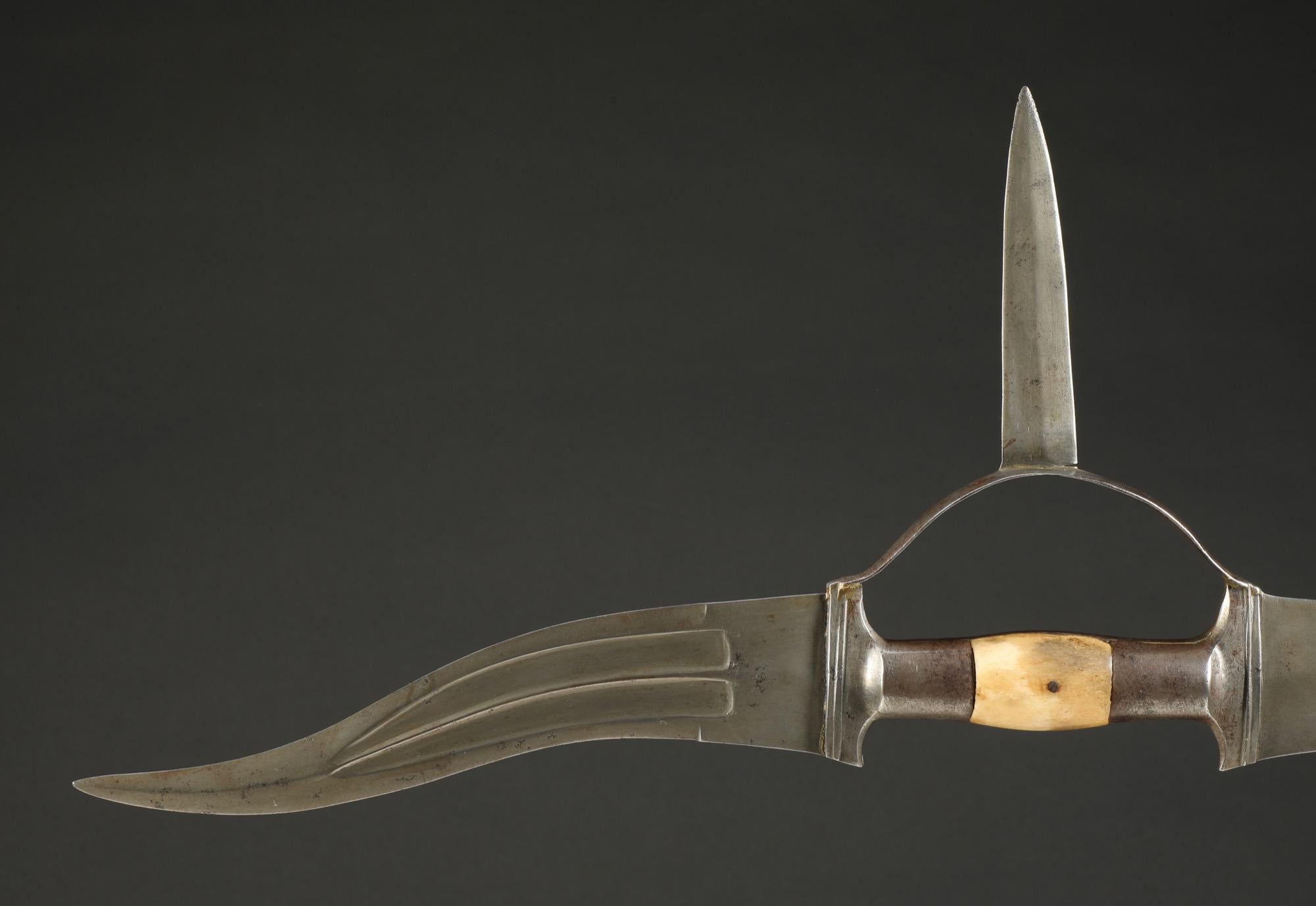 Forged 19th Century Haladie Dagger from India For Sale