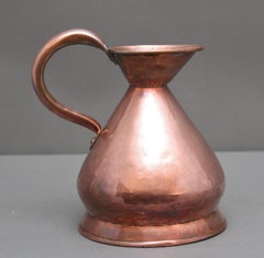 Jarre à mesurer en cuivre du 19e siècle, d'un demi gallon