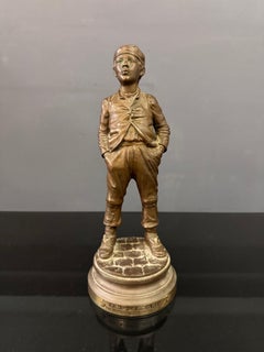 19th Century Halfdan Hertzberg Bronze Statue "Le Siffleur", 1889