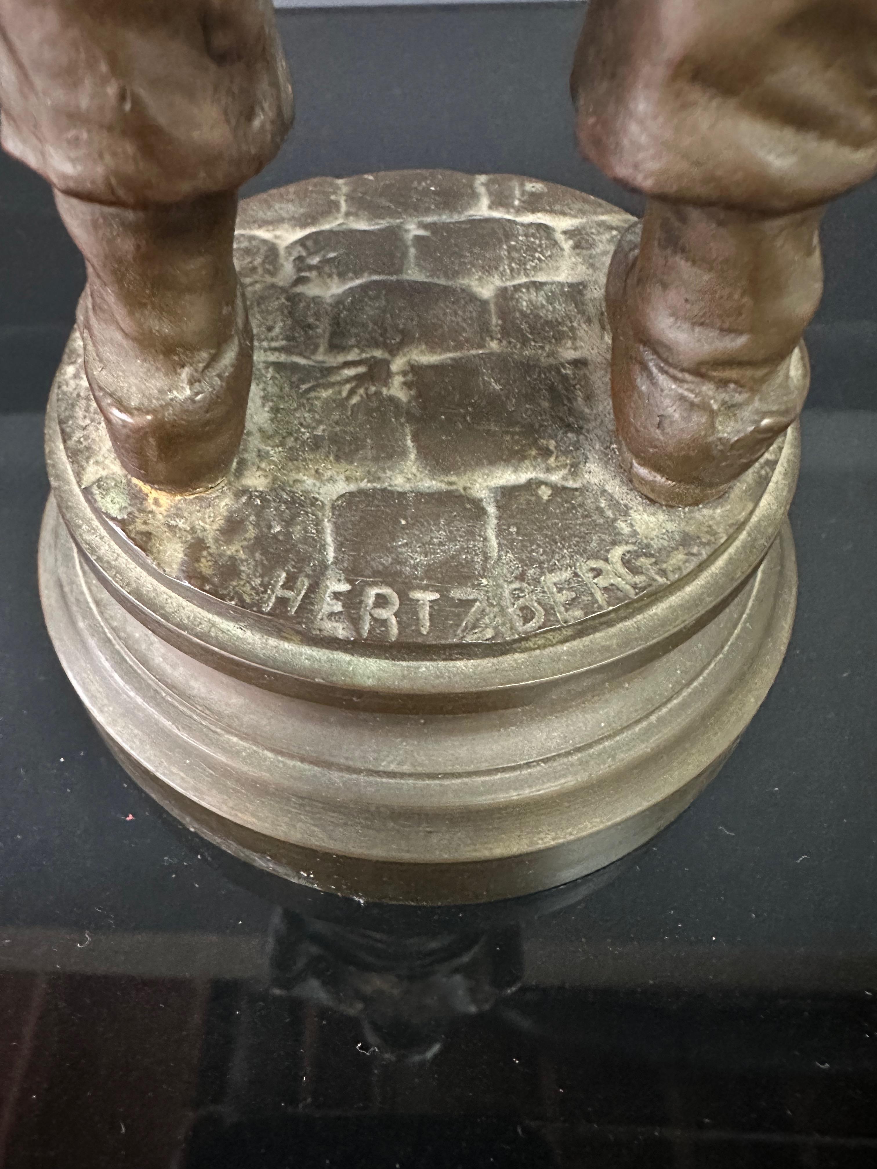Halfdan Hertzberg Bronzestatue „Le Siffleur“ aus dem 19. Jahrhundert, 1889 im Zustand „Gut“ im Angebot in Philadelphia, PA
