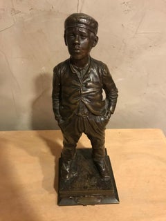 19th Century Halfdan Hertzberg Bronze Statue "Le Siffleur", 1889