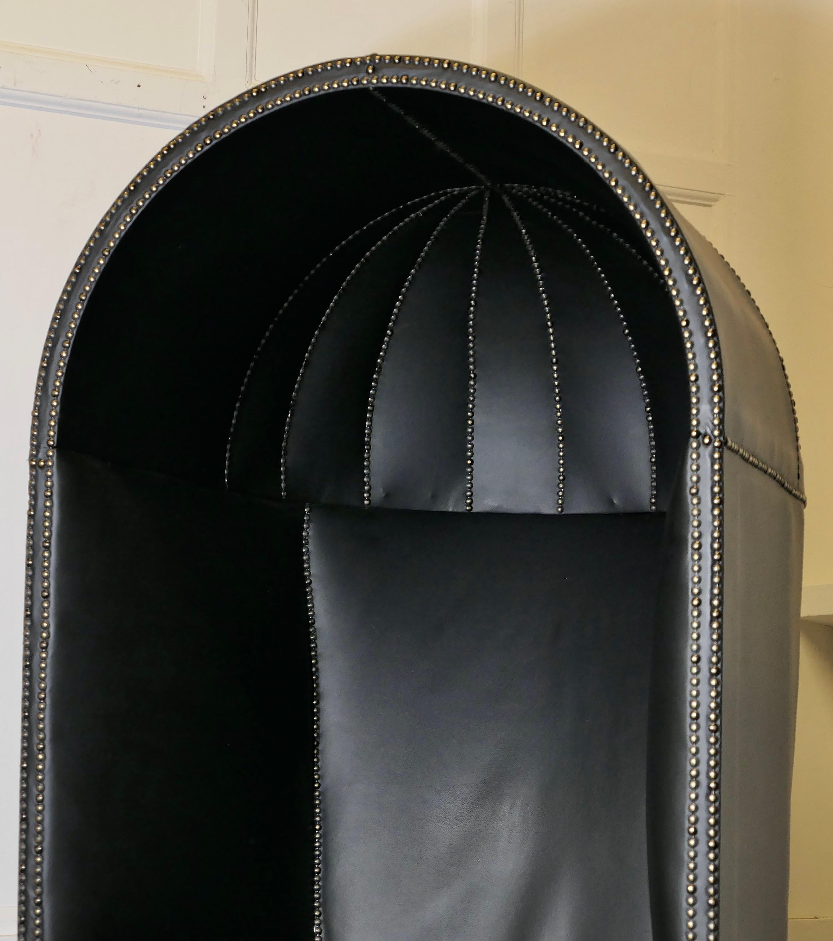 Leather 19th Century Hall Porters Chair For Sale