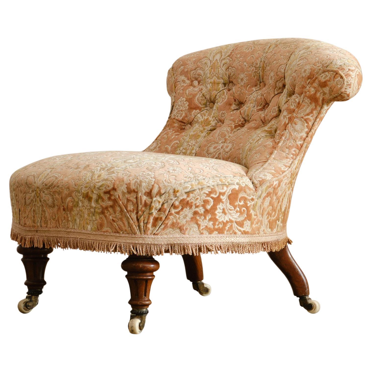 19th Century Hampton and Sons Slipper Chair